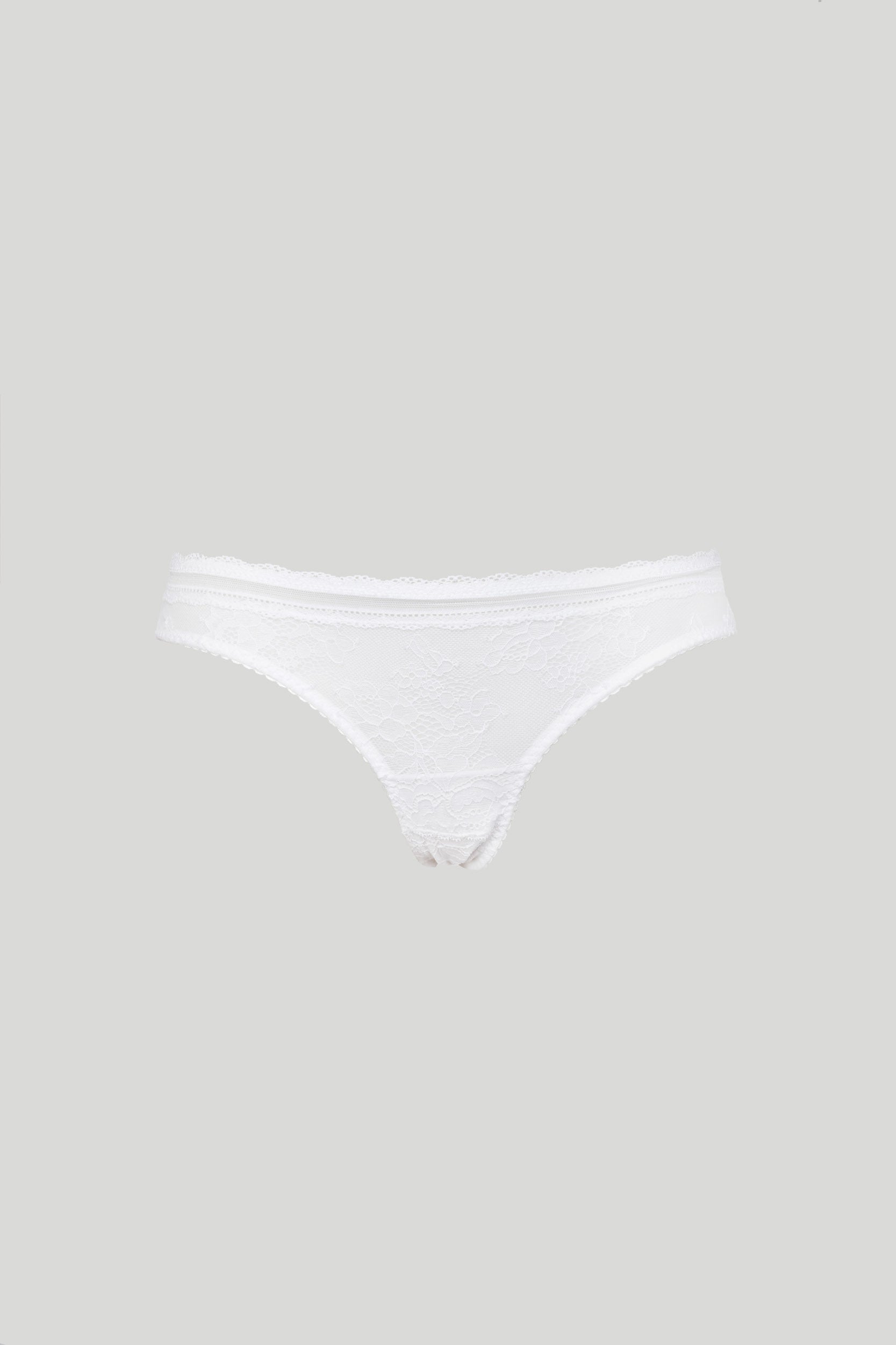 TWINSET Slip Brasiliana Bianco Pizzo