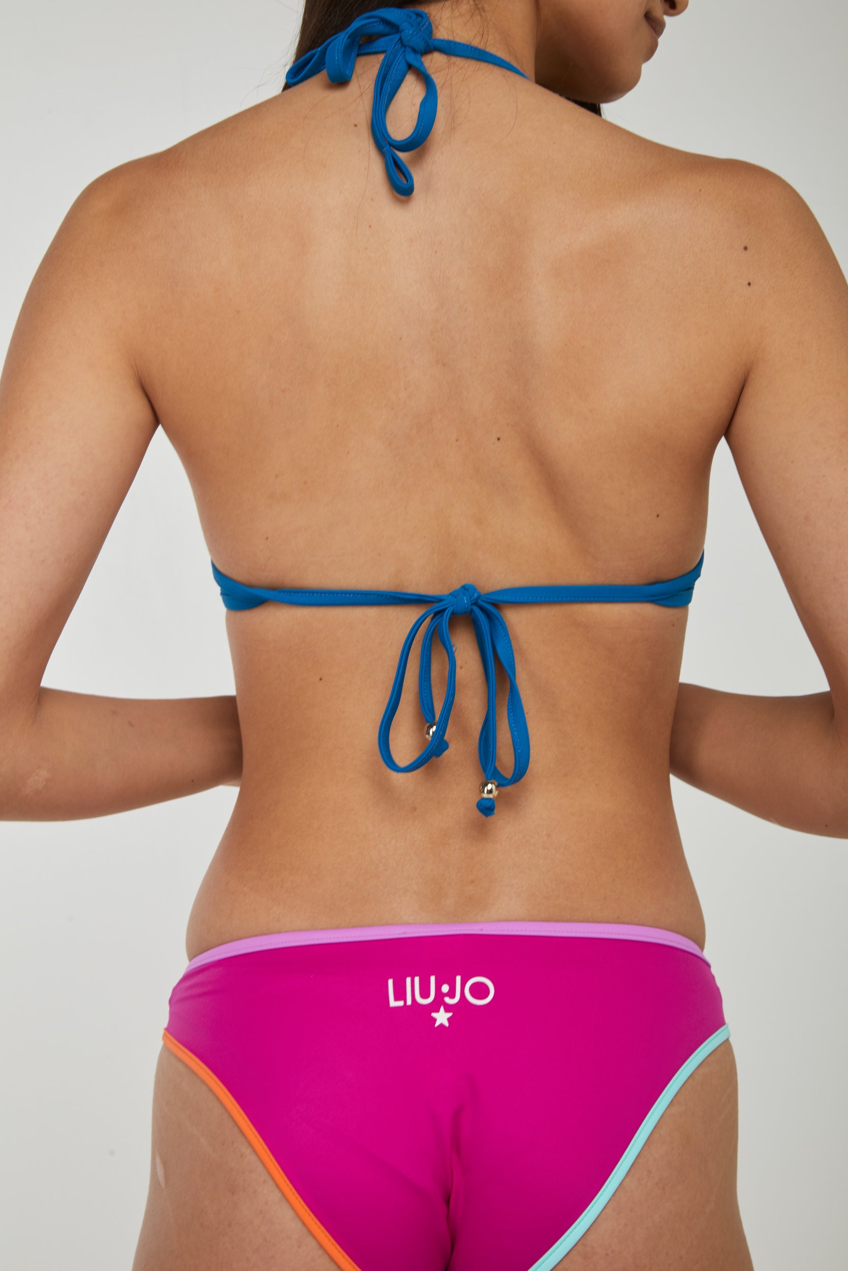TWINSET Bikini Push-Up Blu con Lustrini