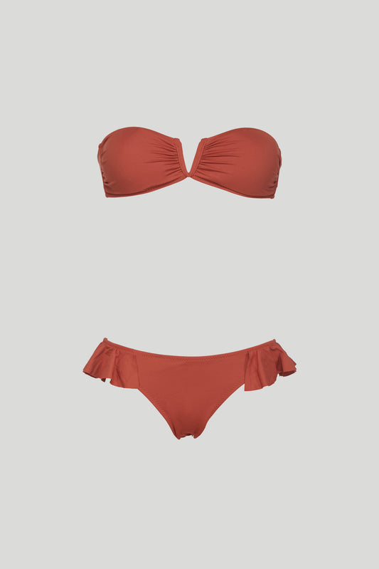 SECRETS LOVE Bikini "Capri" Bruciato con Top a Fascia