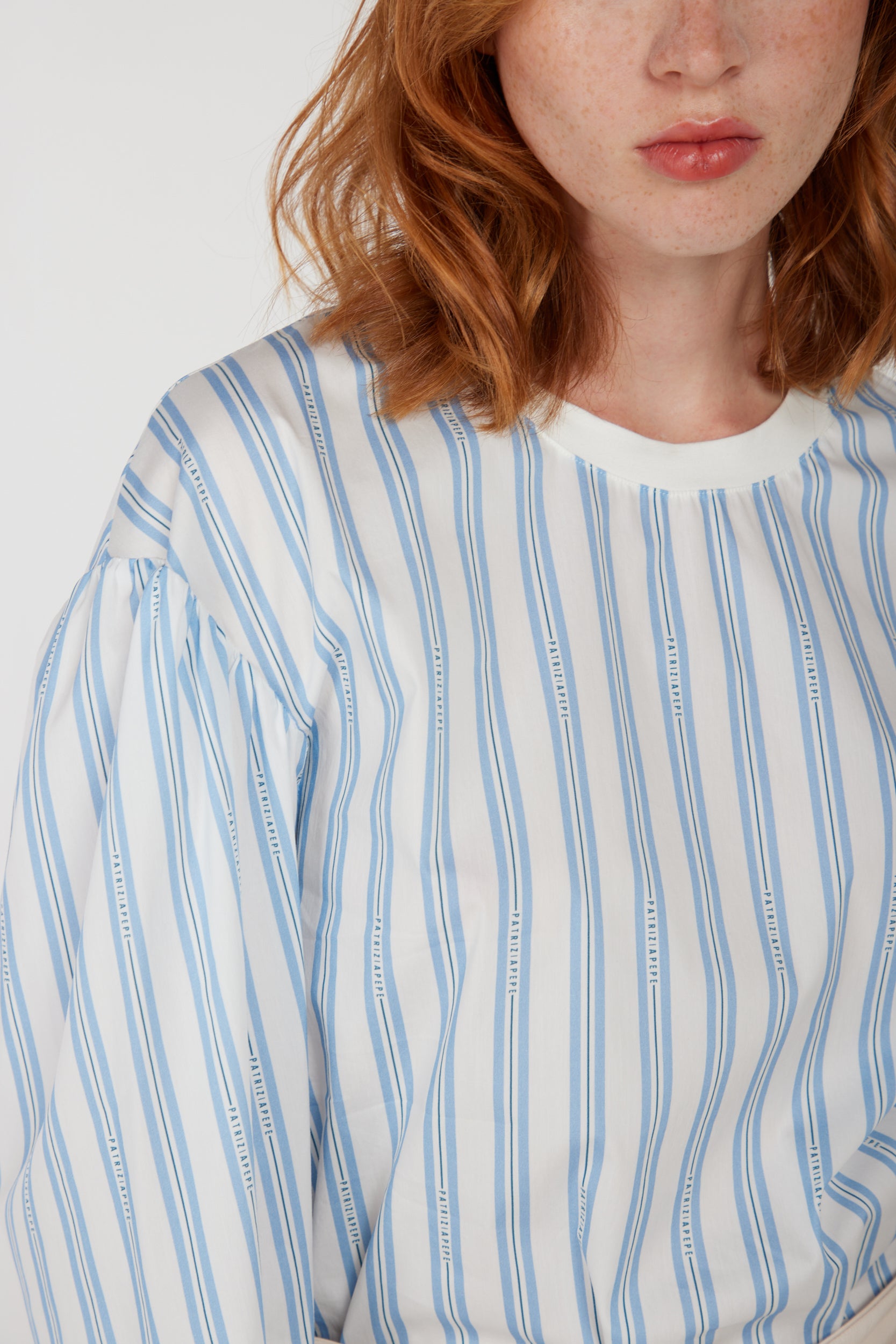 PATRIZIA PEPE Blusa con Manica a Sbuffo