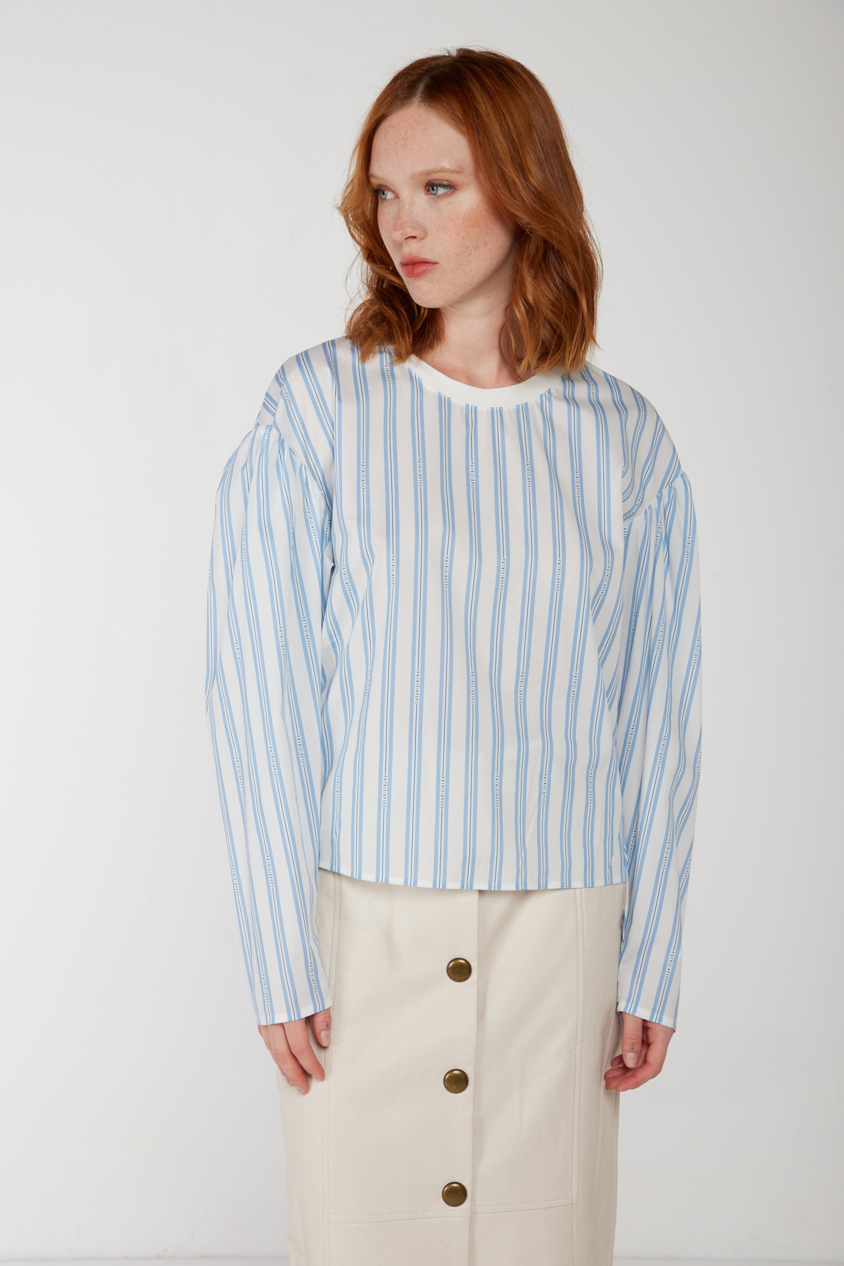 PATRIZIA PEPE Blusa con Manica a Sbuffo
