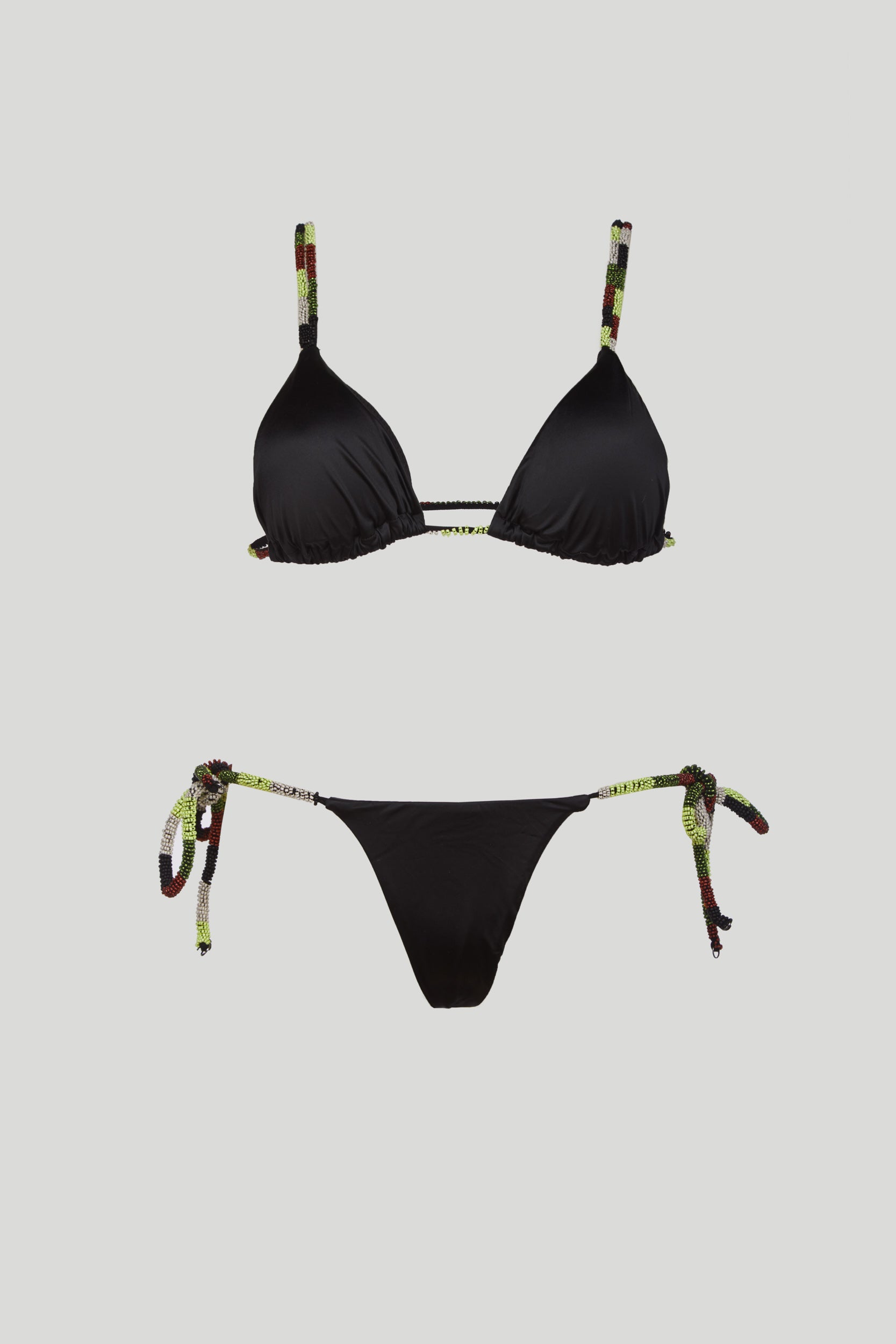 F**K Bikini Nero con Top a Triangolo