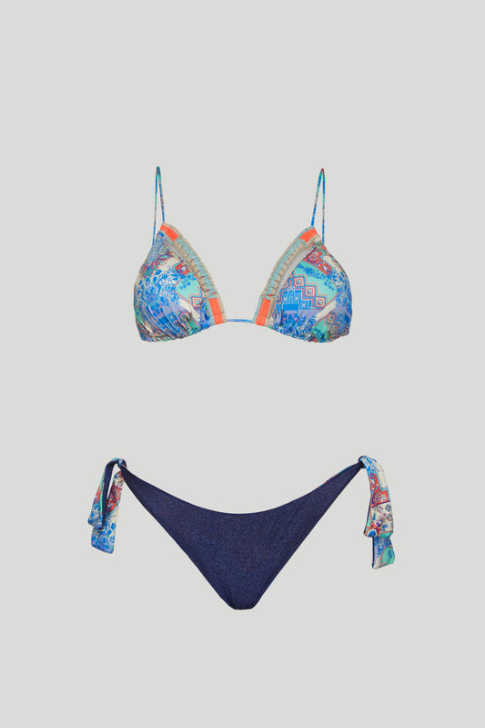 F**K Bikini Fantasia Azzurra con Top a Triangolo