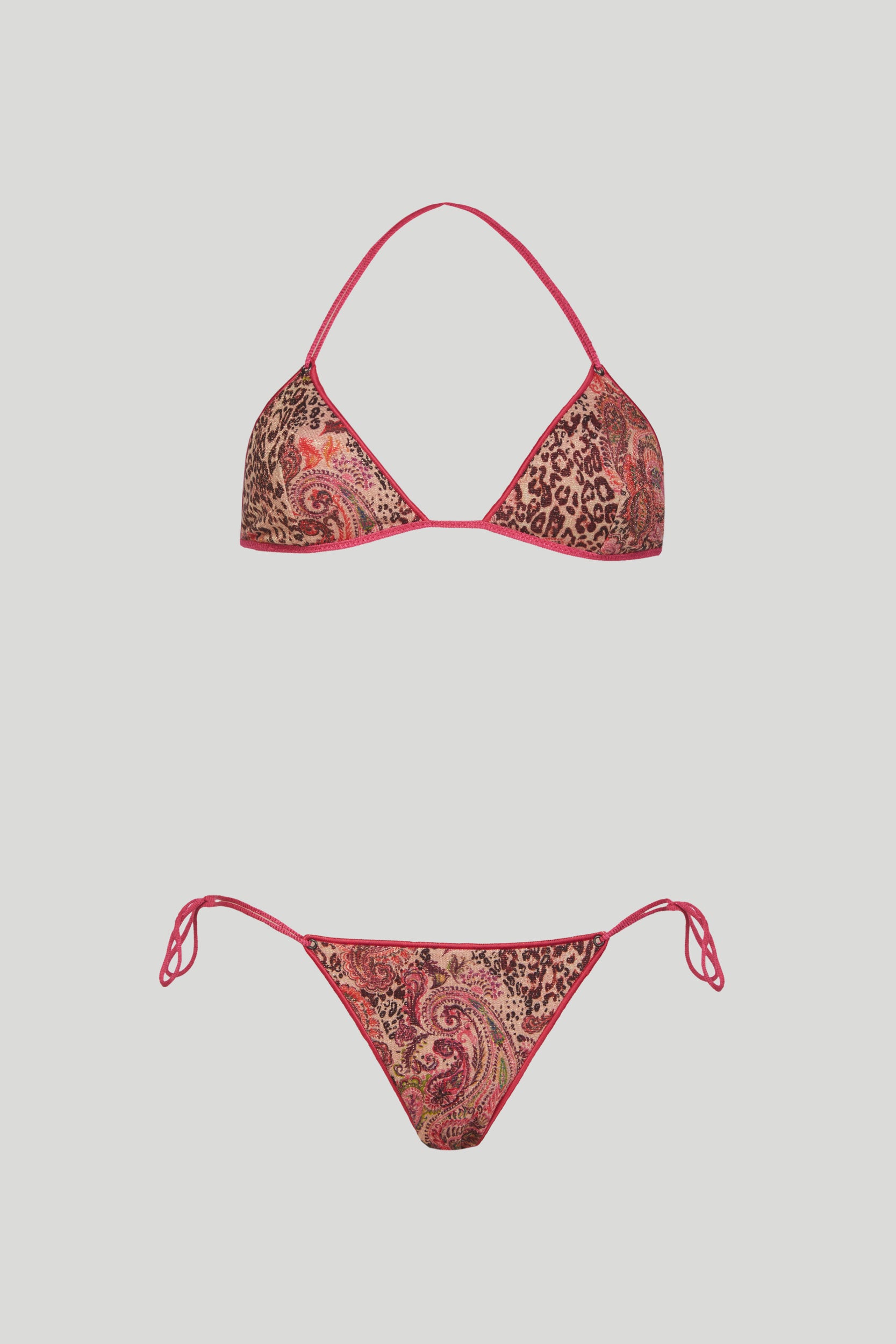 F ** K Paisley Spotted Triangle Bikini Top