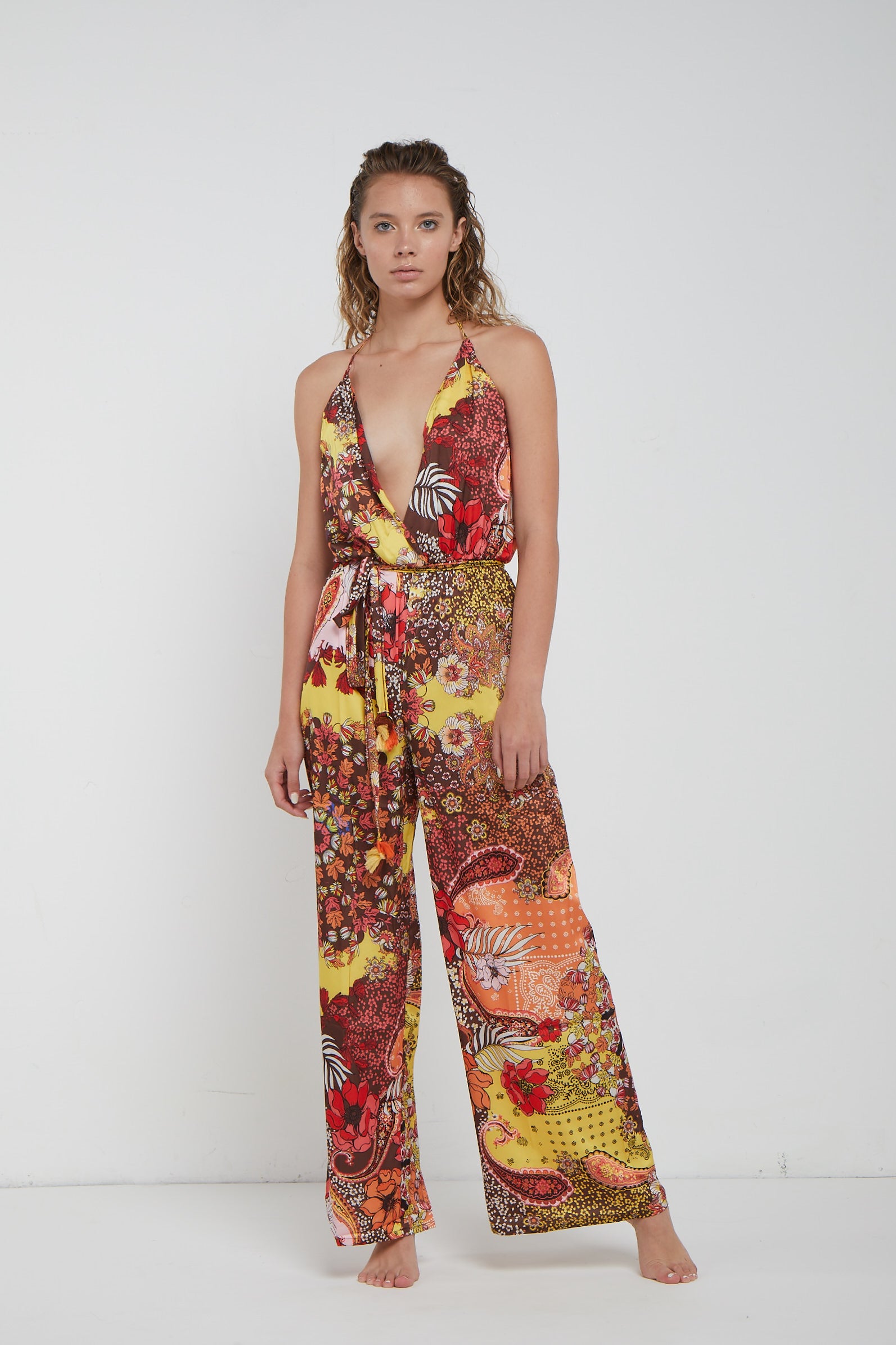 F ** K Floral Long Jumpsuit