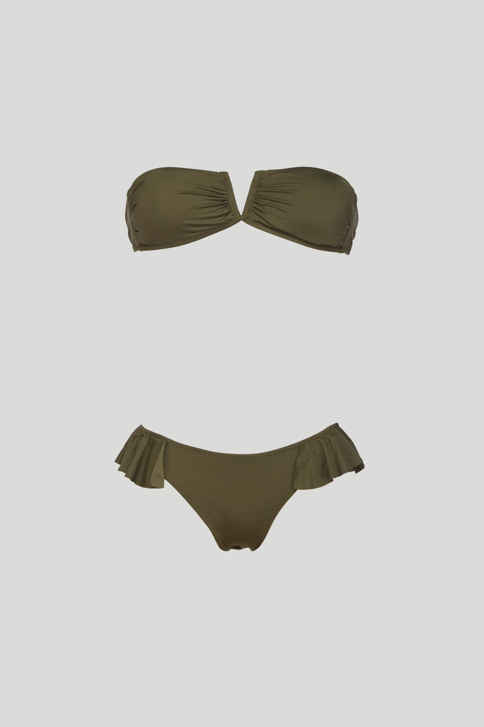 SECRETS LOVE Bikini Capri Verde con Top a Fascia