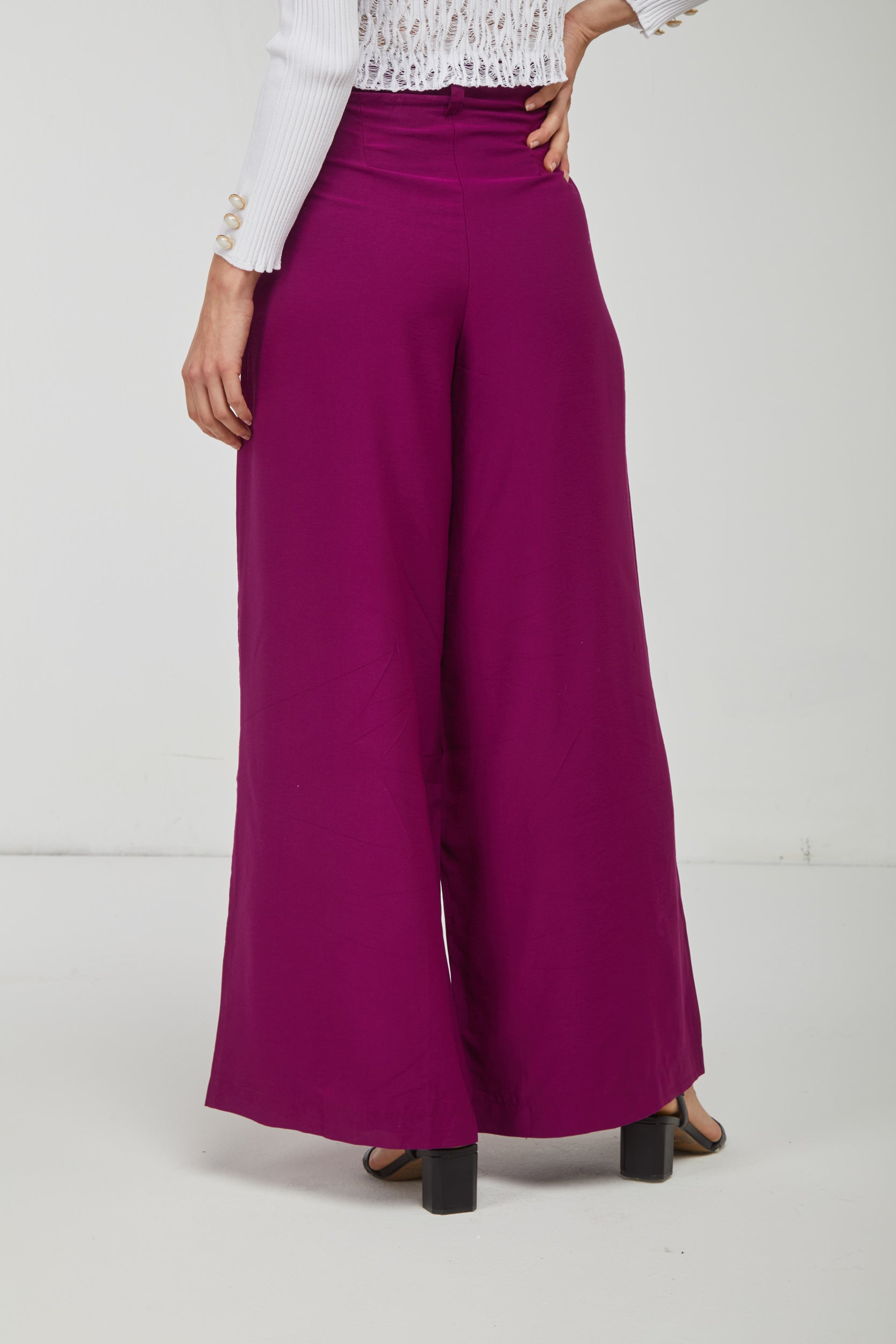 OTTOD'AME Pantalone Palazzo Orchidea