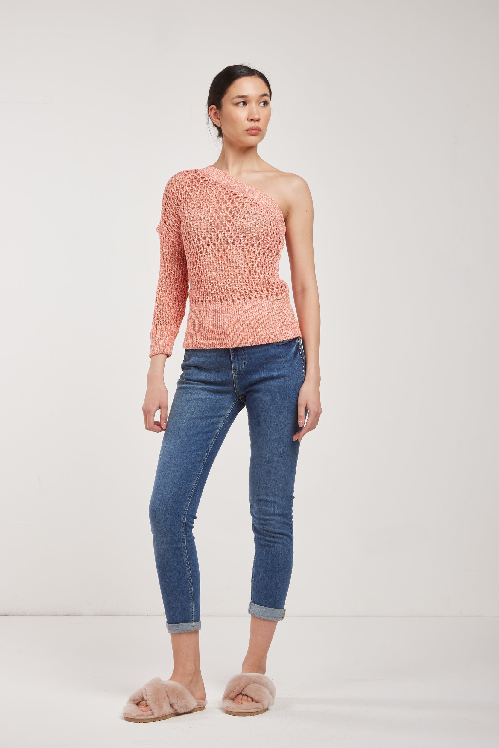 LIU-JO Maglia Monospalla Fishnet