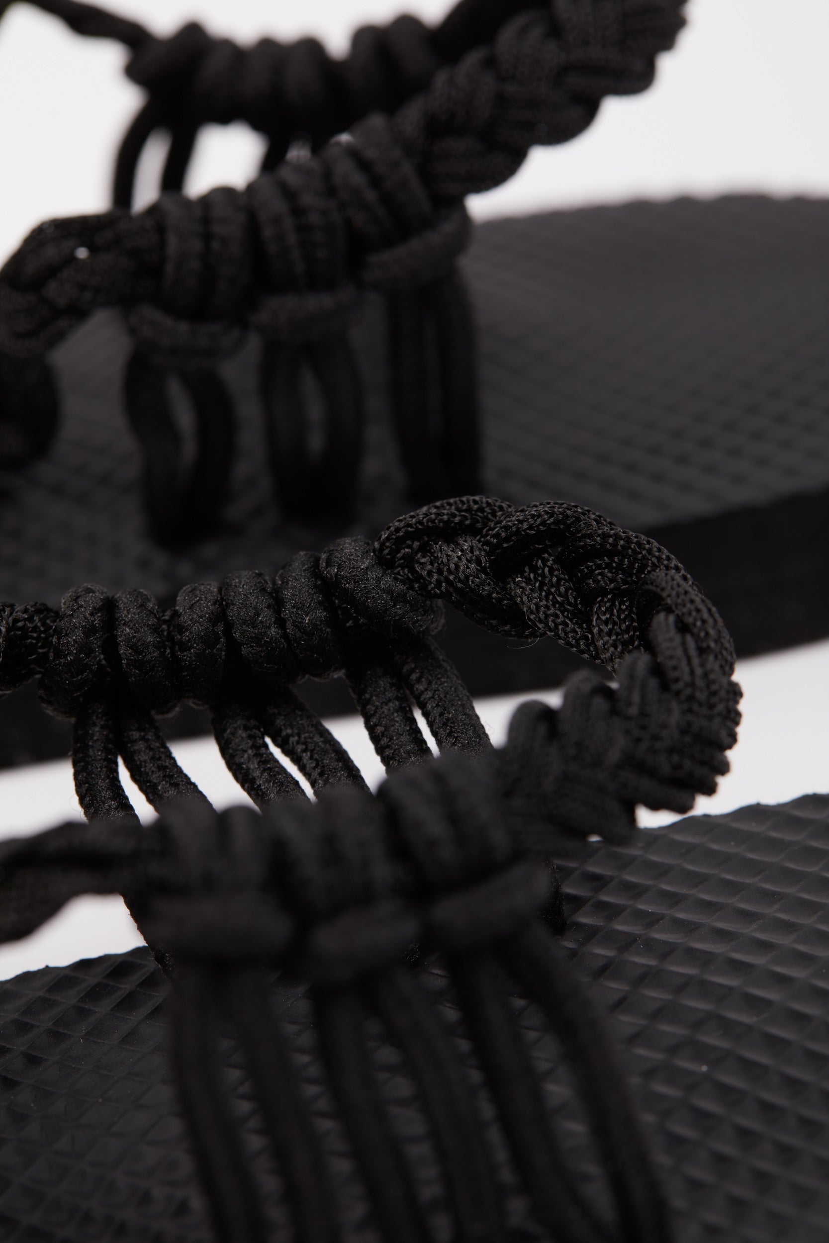 F ** K Black Braided Sandal