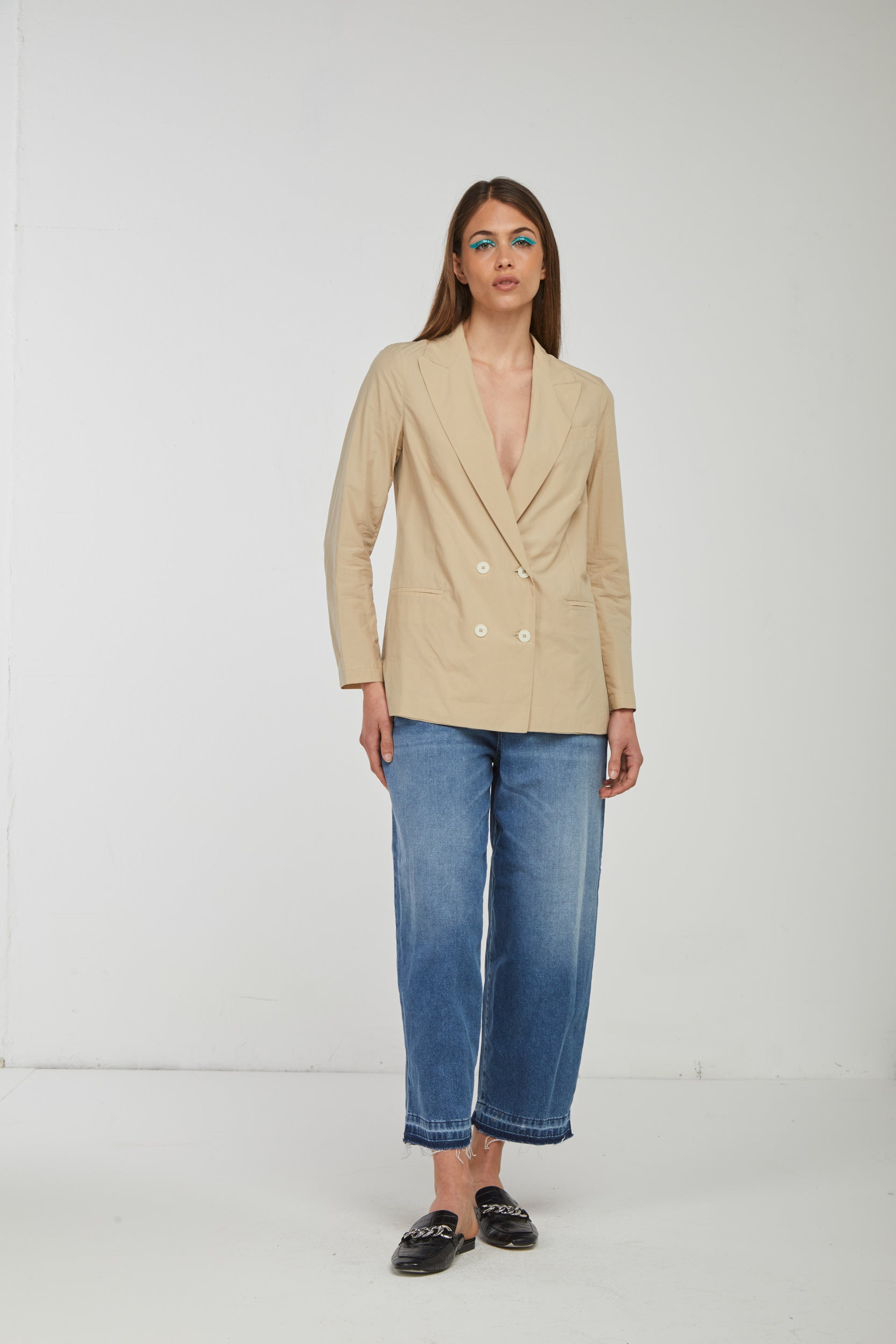OTTOD'AME Blazer Doppiopetto Beige