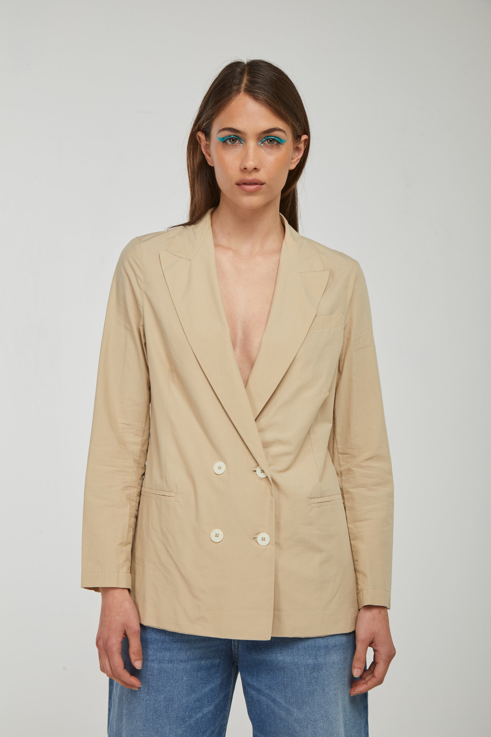 OTTOD'AME Blazer Doppiopetto Beige