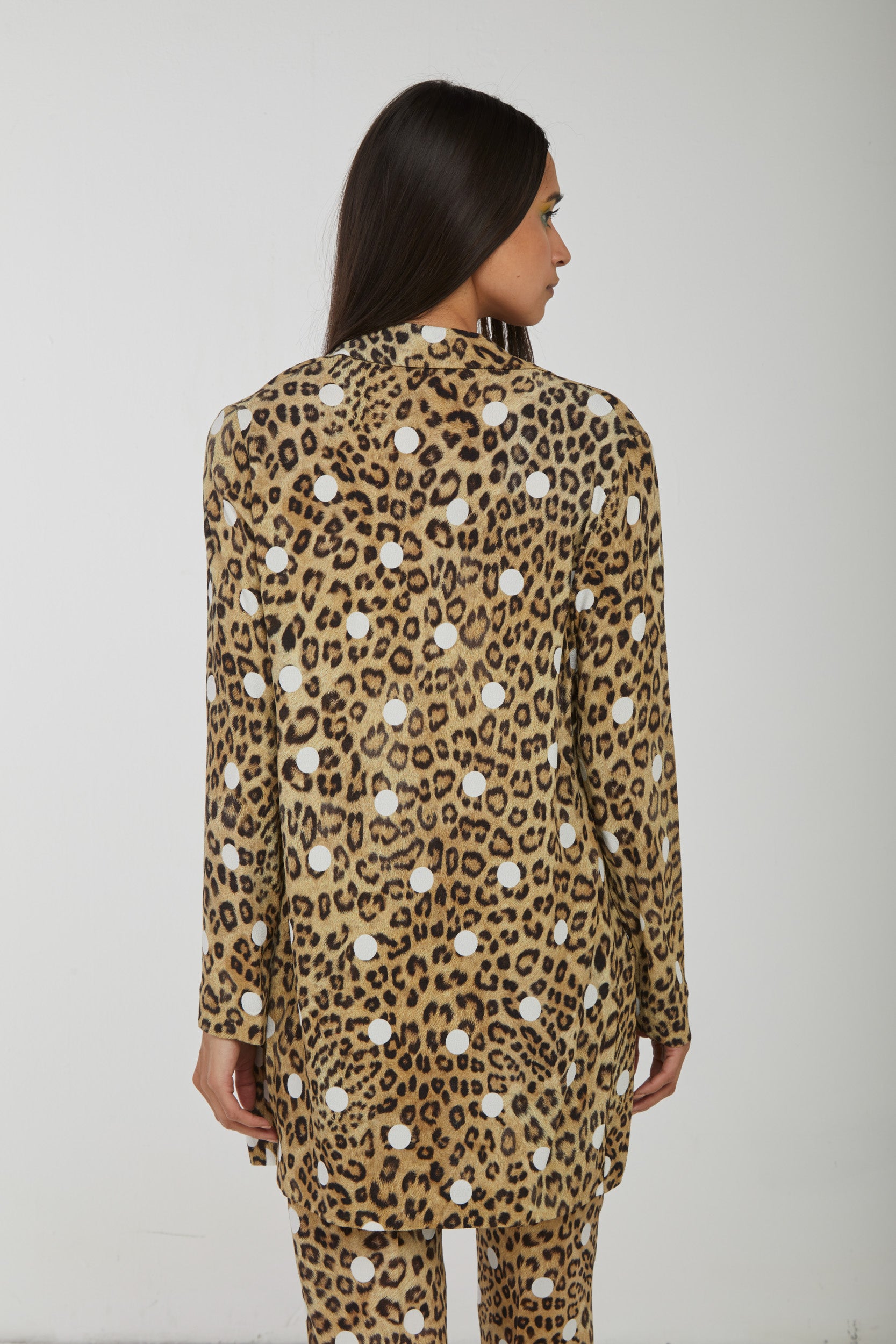OTTOD'AME Leopard Open Jacket