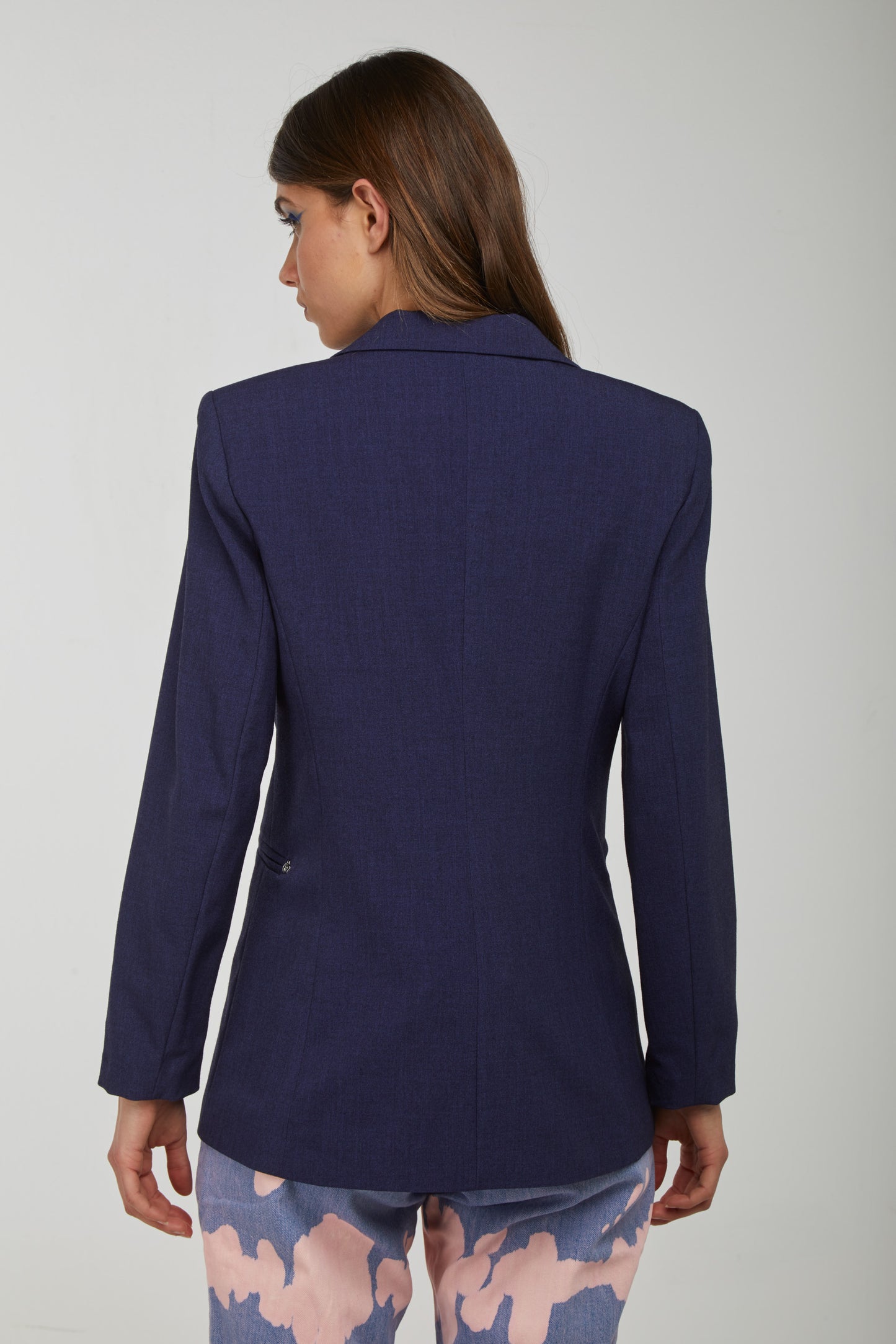 OTTOD'AME Double-breasted Midnight Blue Blazer