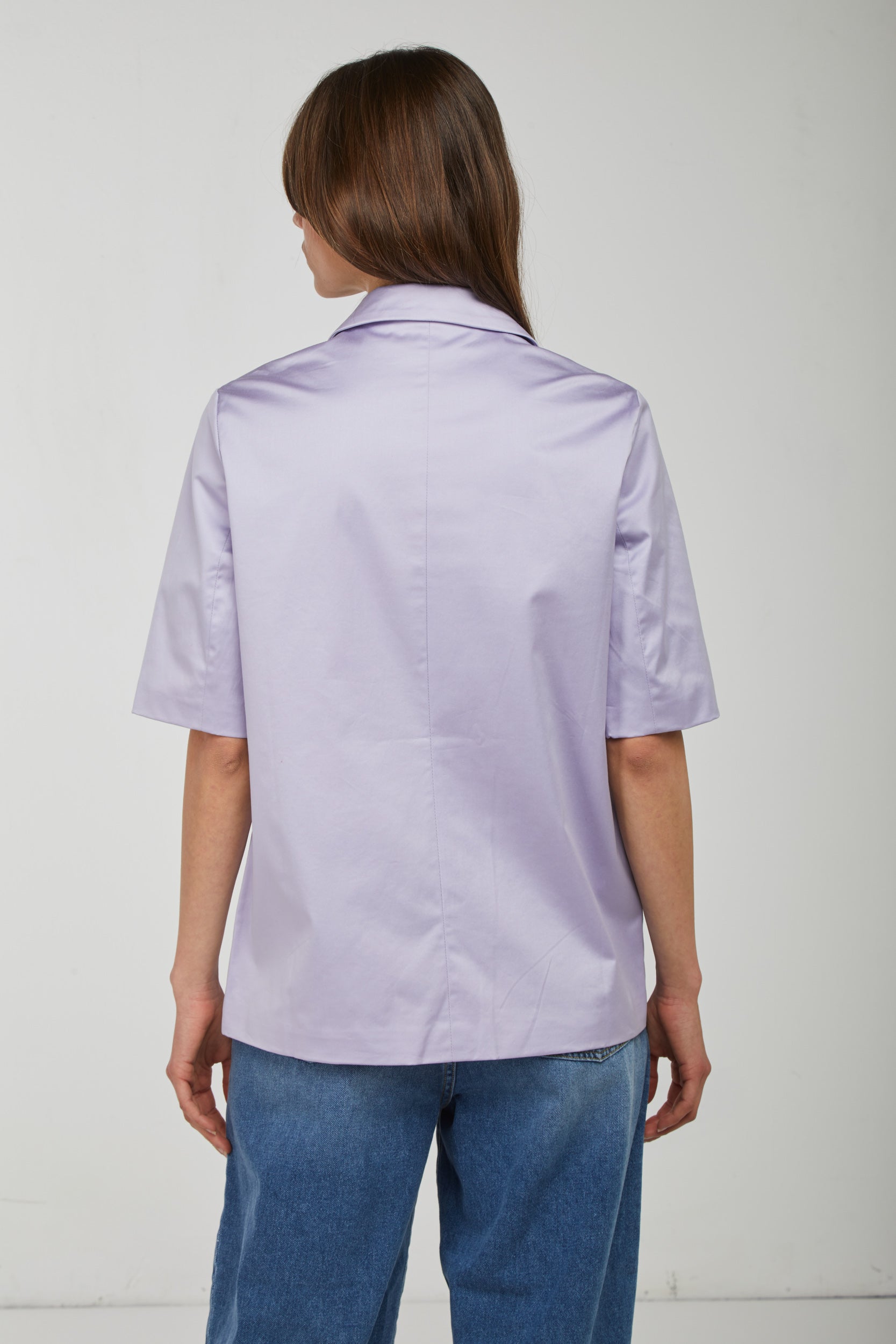 OTTOD'AME Blazer Monopetto Lilla Seta