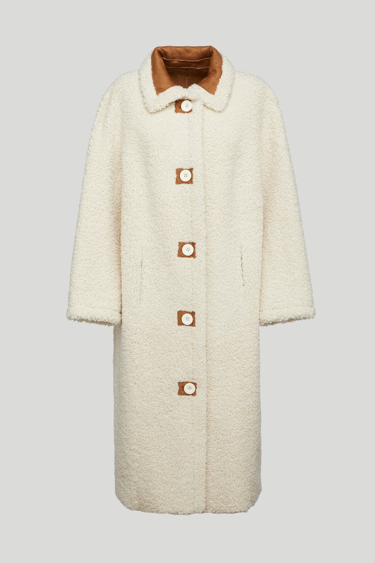 STAND STUDIO Cappotto Kenca Bianco/Marrone