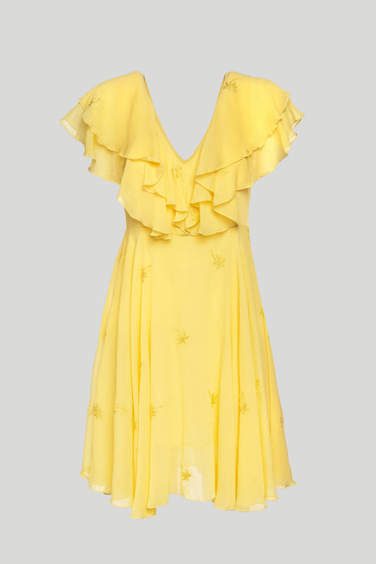 LIU-JO Yellow Chiffon Dress