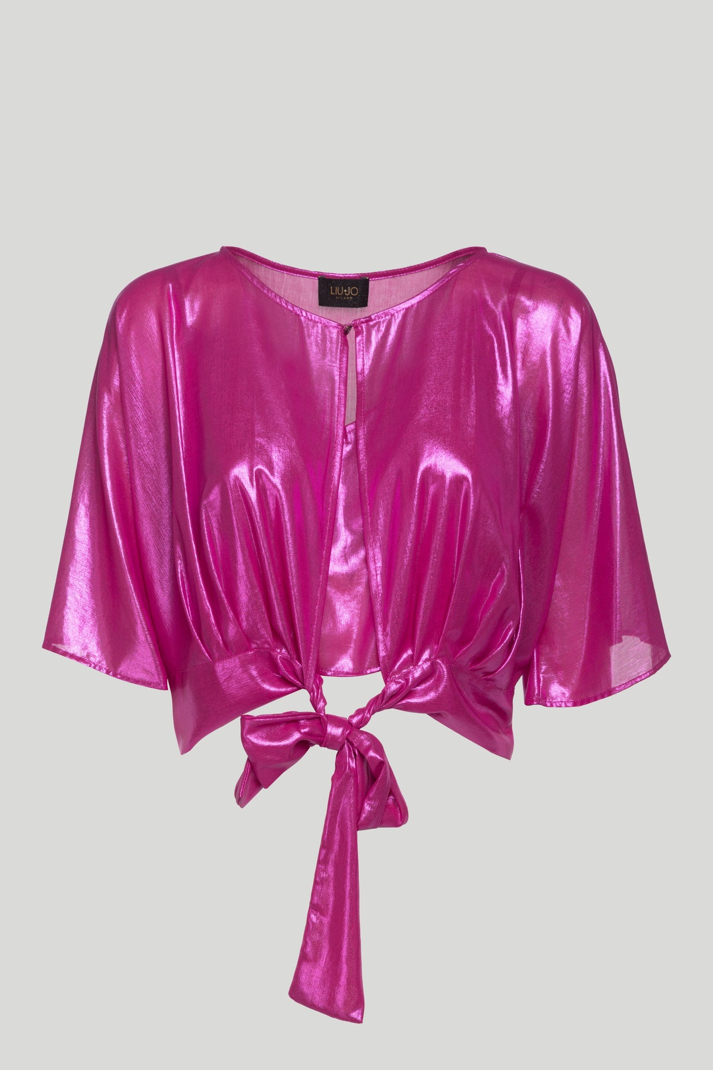 LIU-JO Crop Top Laminato Fuxia