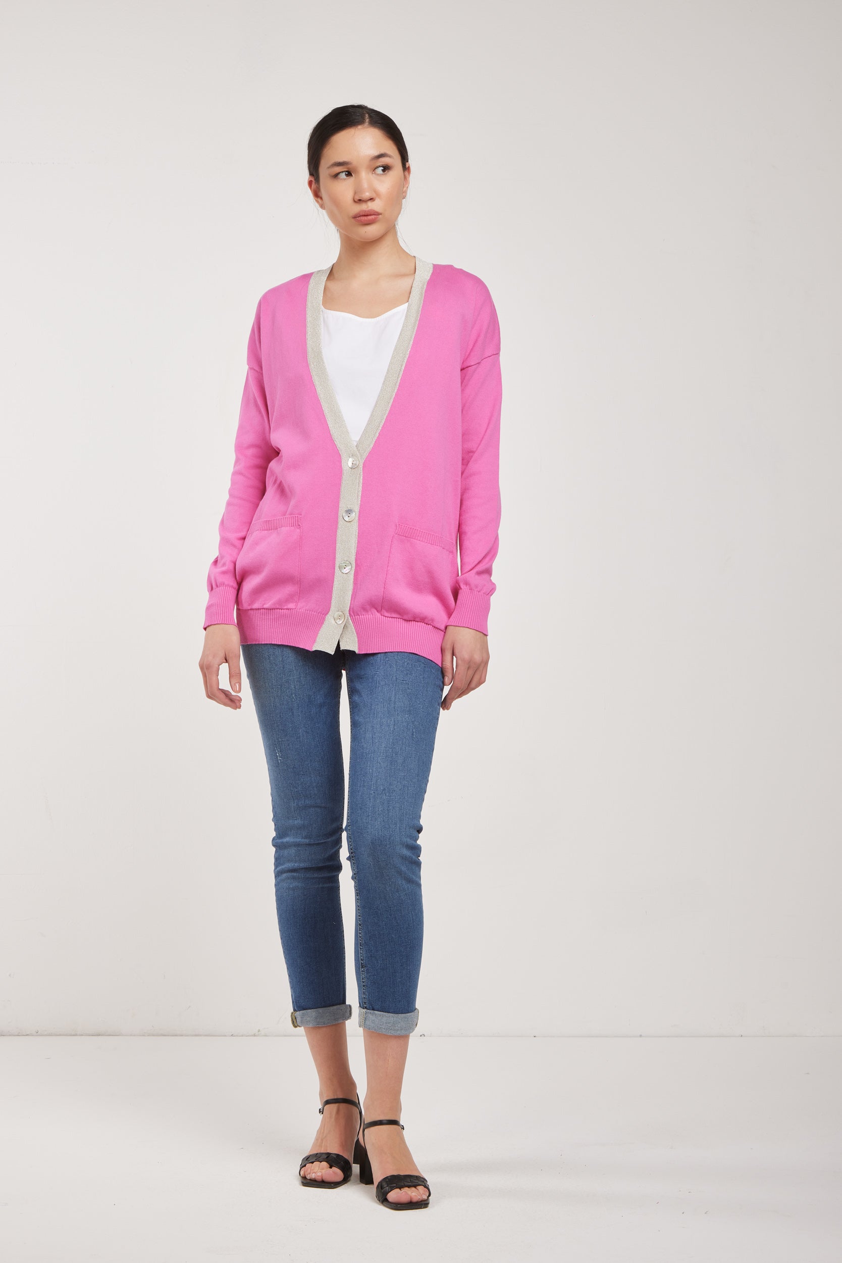 LIU-JO Pink and Beige Cardigan