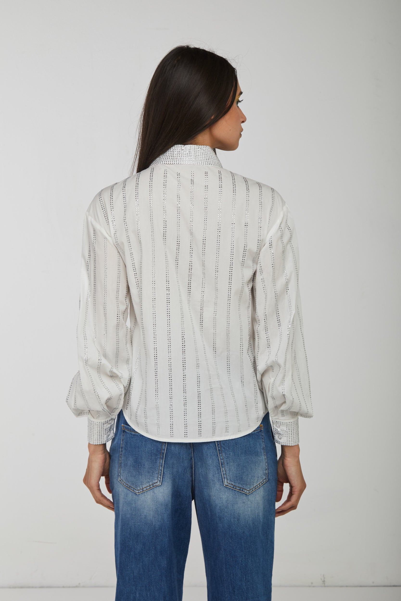 PINKO White Shirt with Glitter