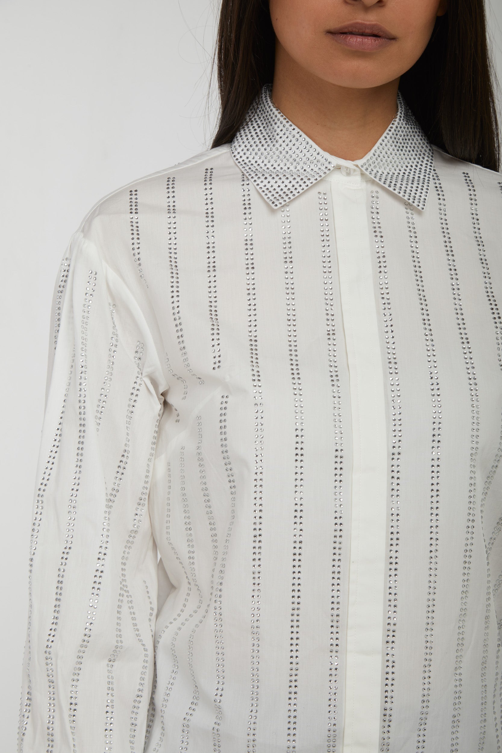 PINKO White Shirt with Glitter