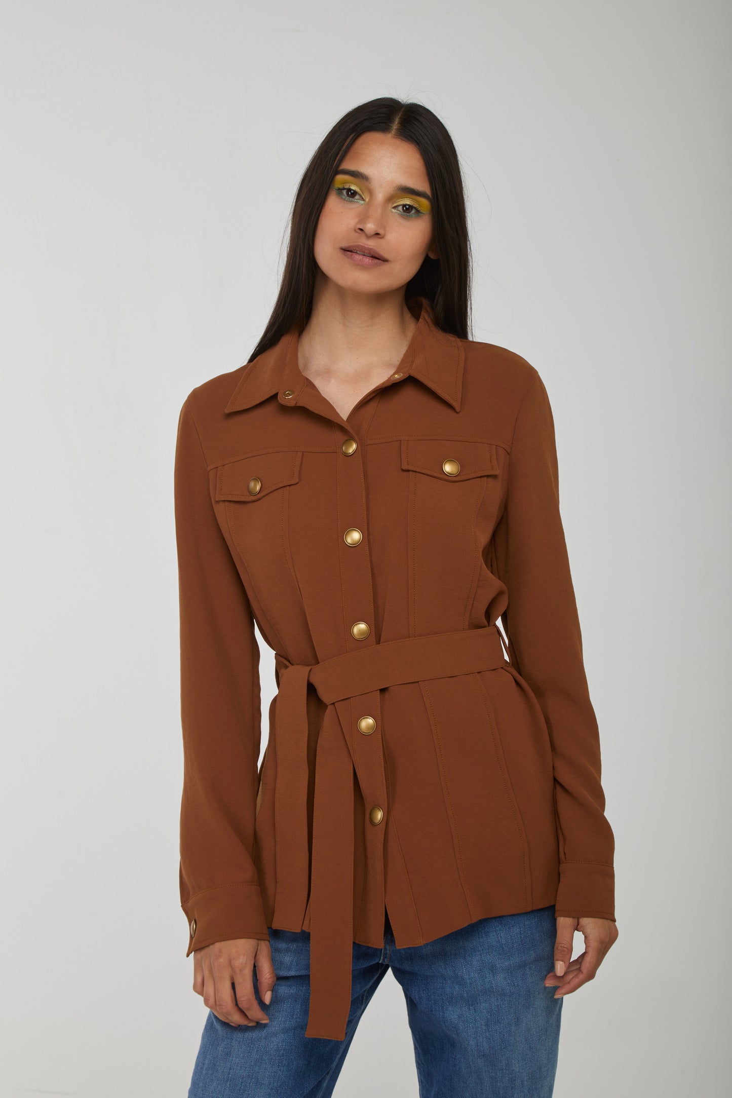 PINKO Camicia Morbida Mogano