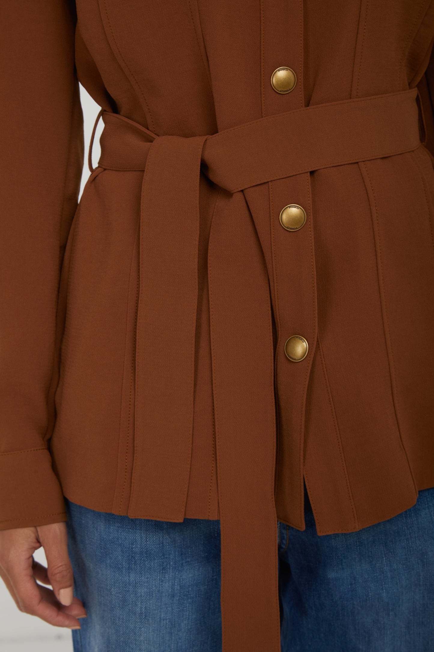 PINKO Camicia Morbida Mogano