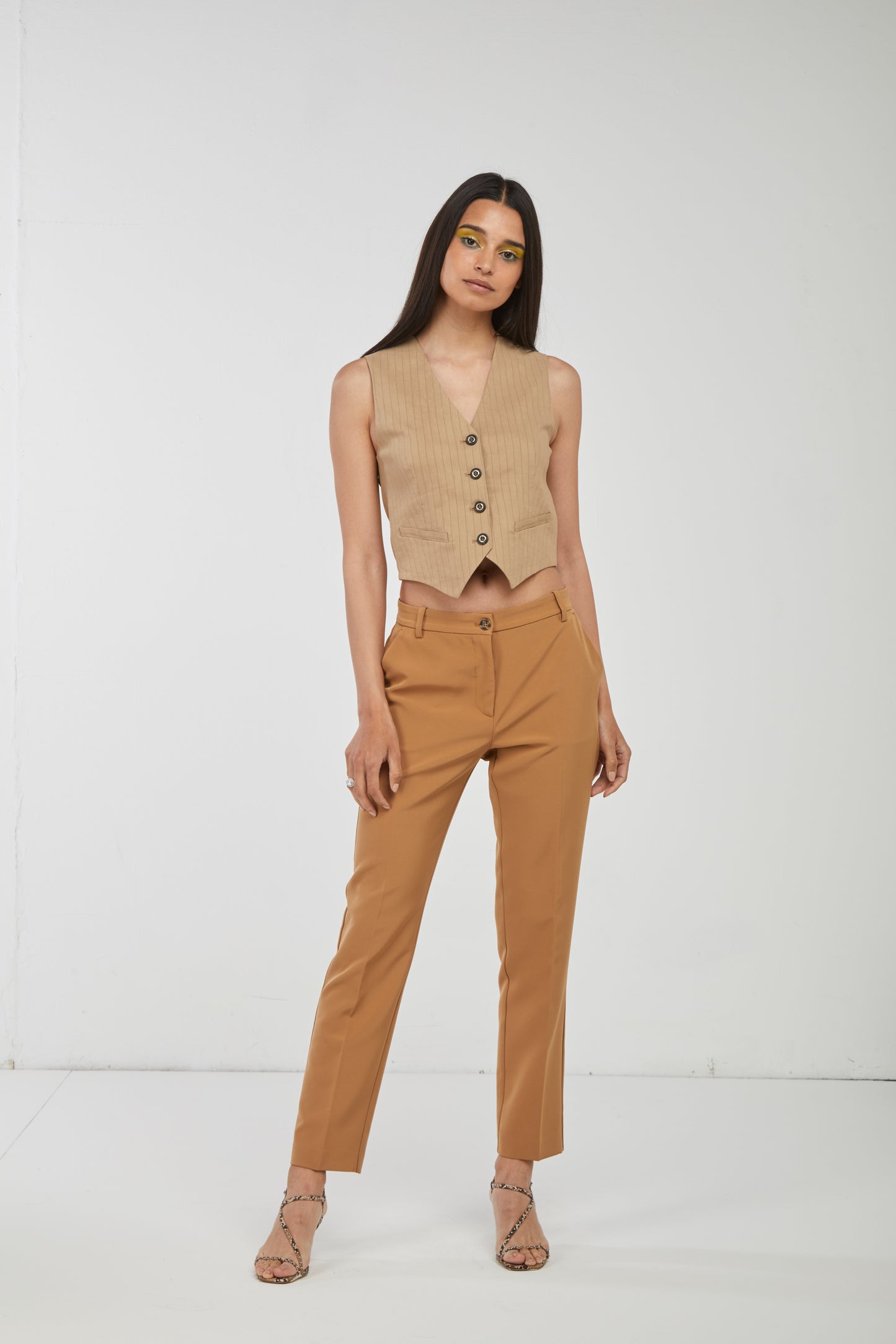 PINKO Pantalone a Sigaretta Cammello