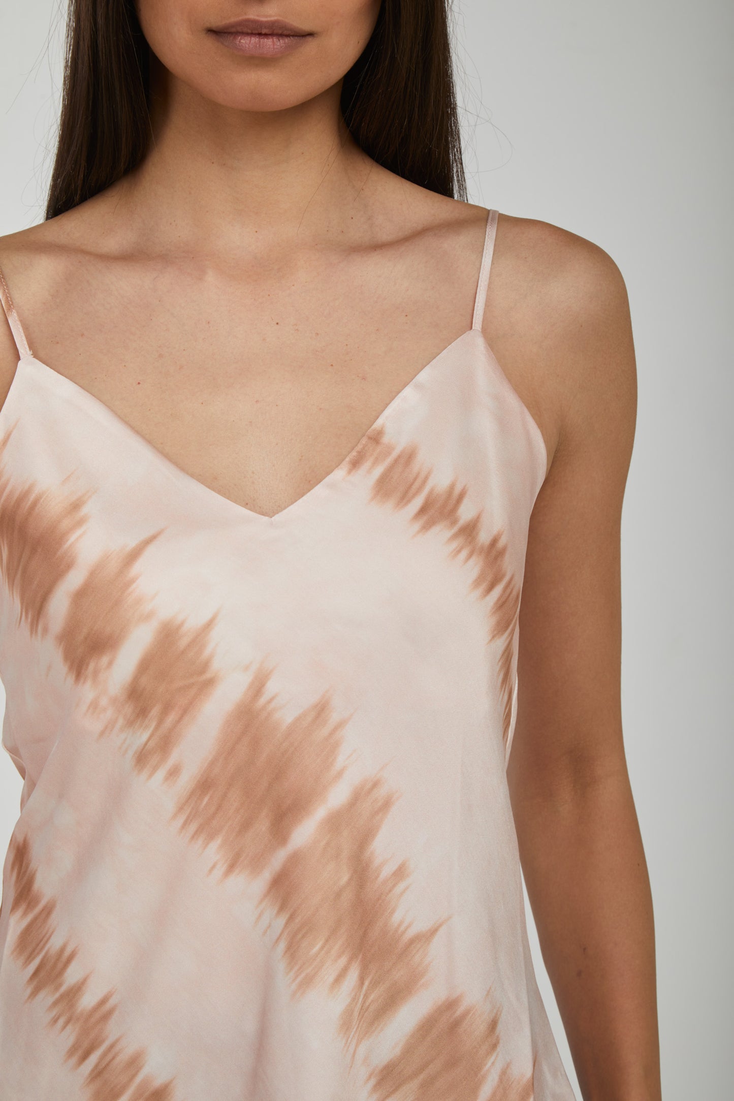 PINKO Pink and Brown Tie-Dye Top