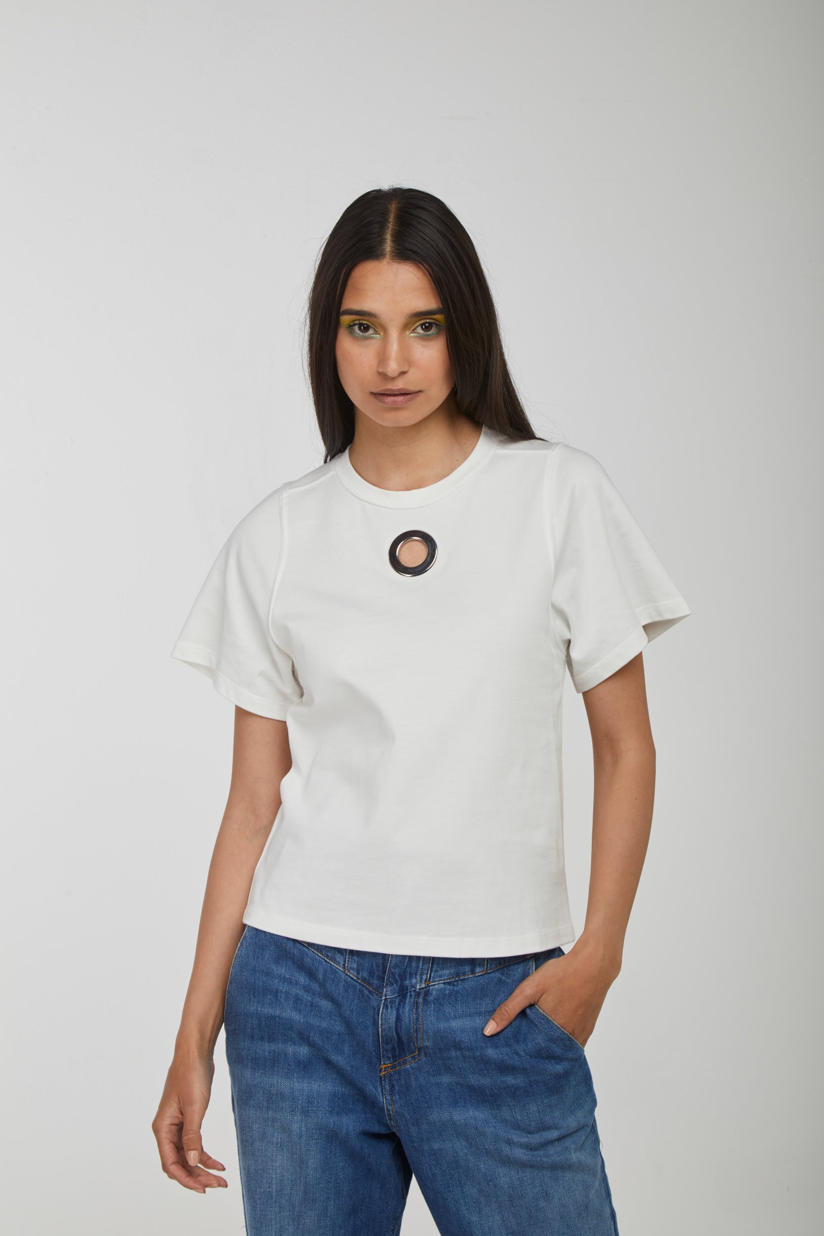 PINKO T-Shirt Bianca Anello