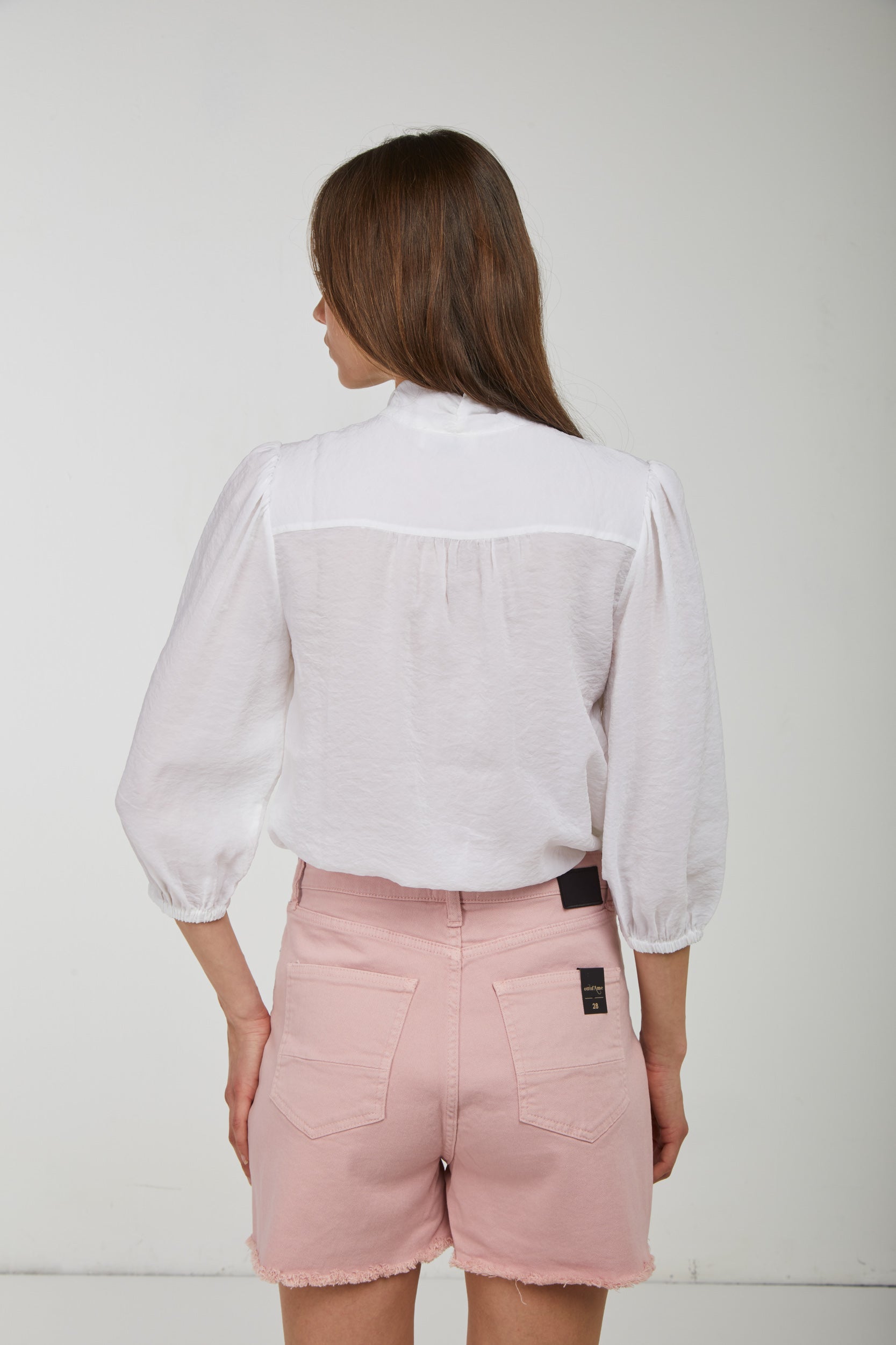 OTTOD'AME Camicia Bianca Fiocco