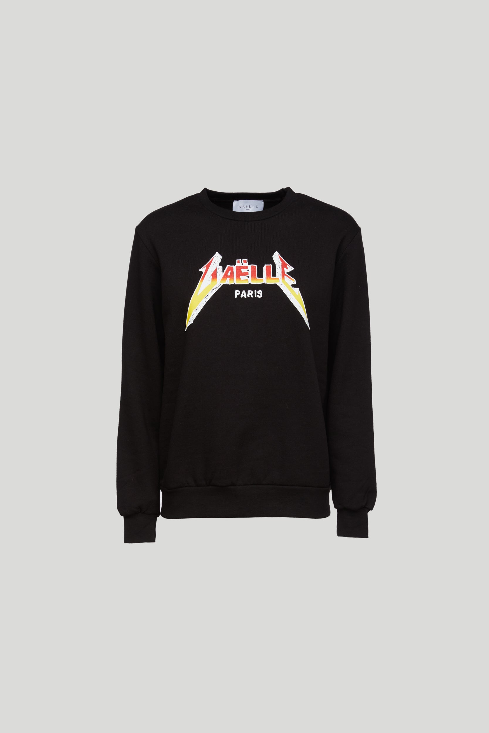 GAELLE Black Sweatshirt with Logo