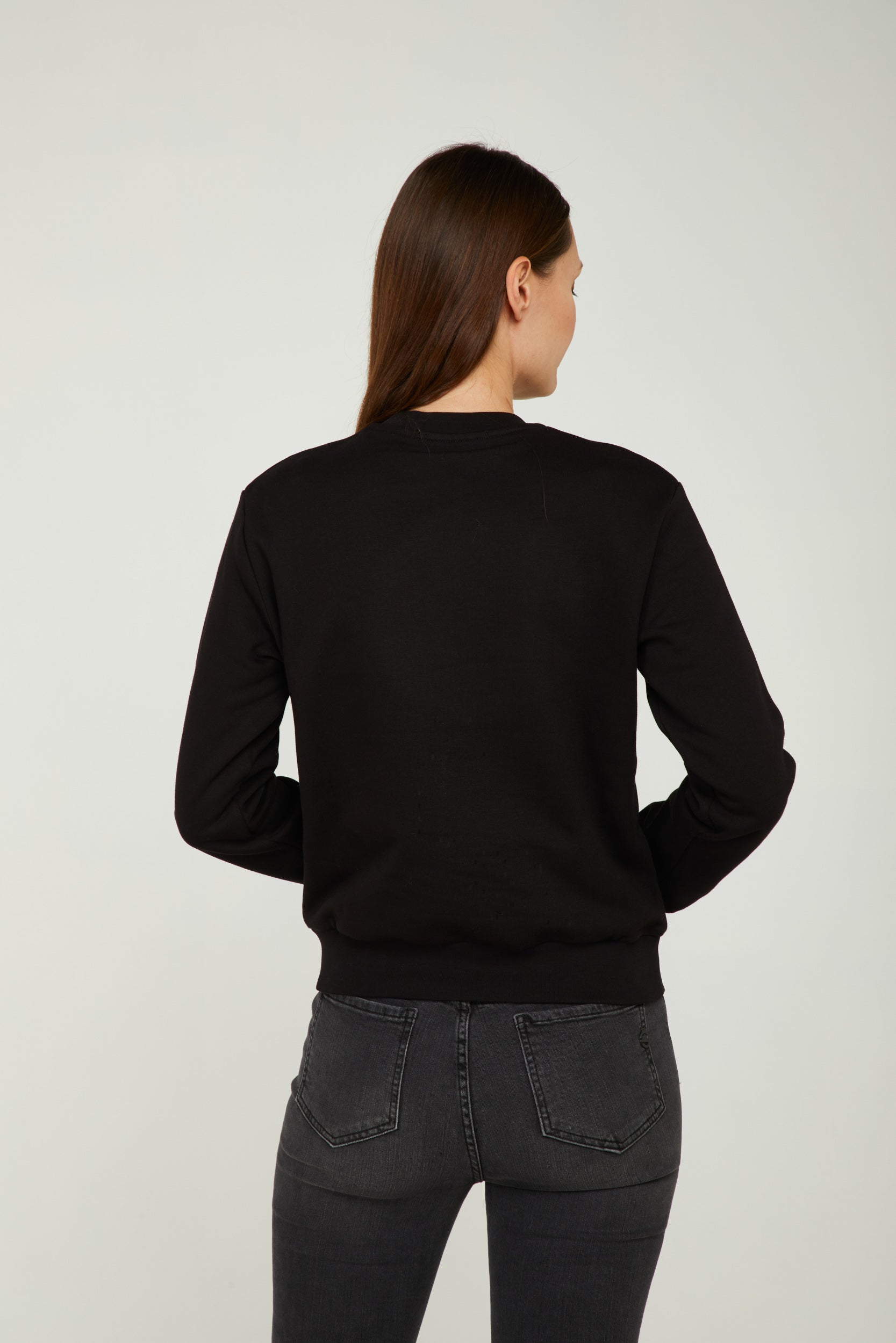 GAELLE Black Sweatshirt with Logo