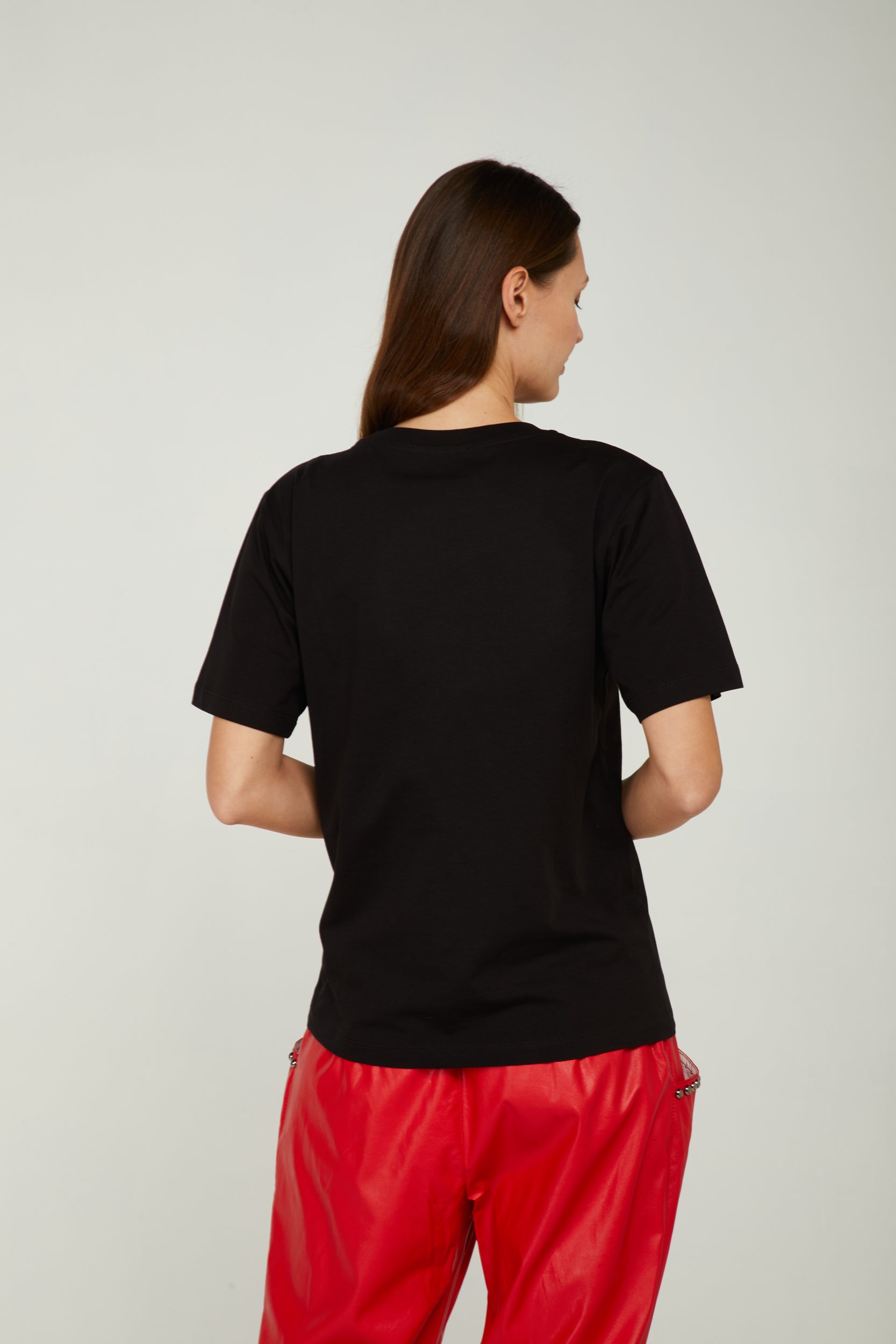 GAELLE Black T-shirt with Logo