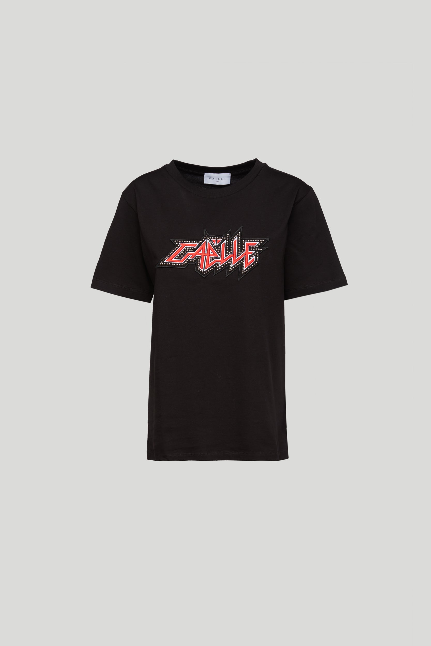 GAELLE Black T-shirt with Logo