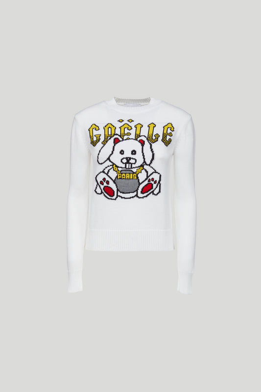 GAELLE White Pullover with Logo