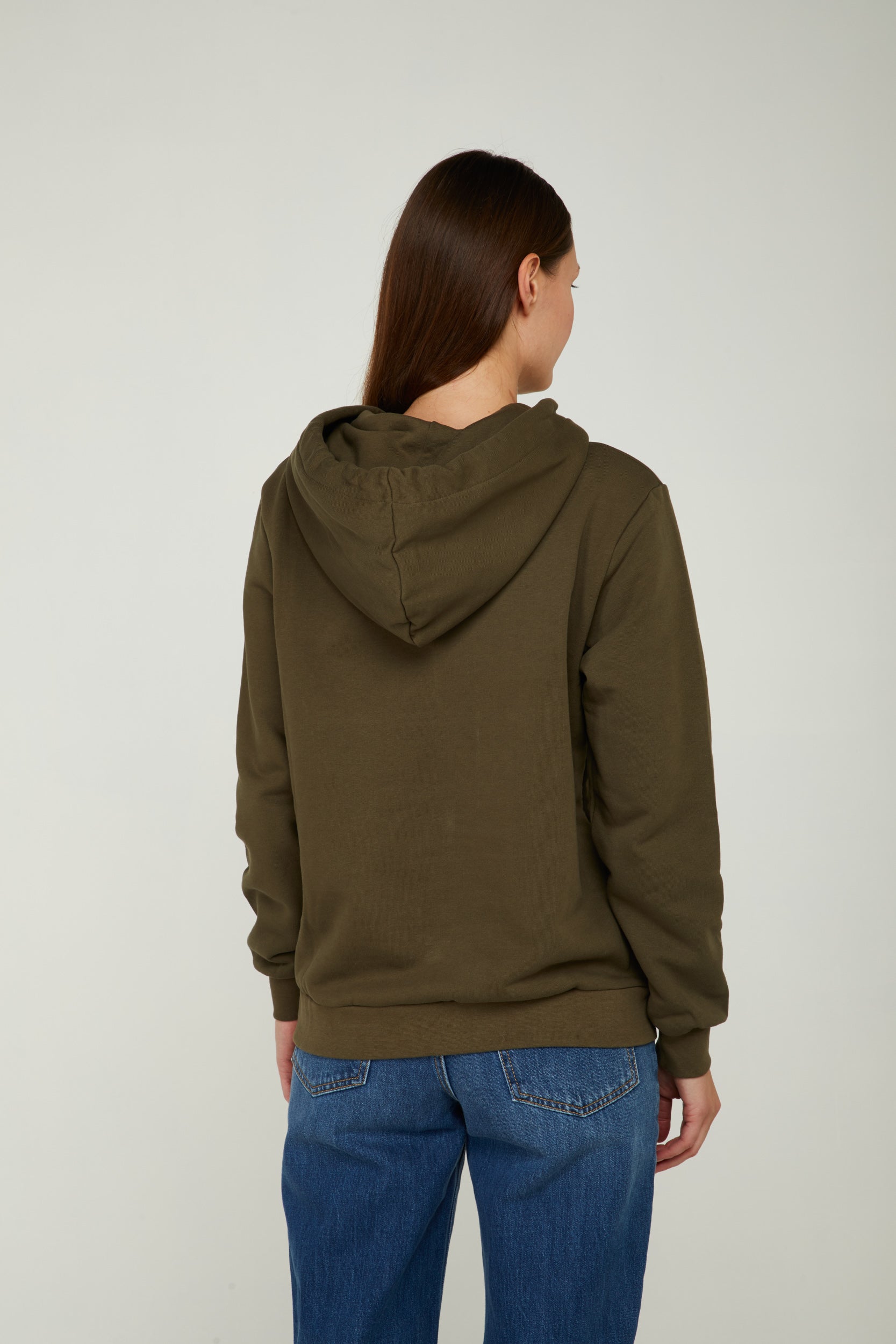 GAELLE Military Green Sweatshirt with Logo