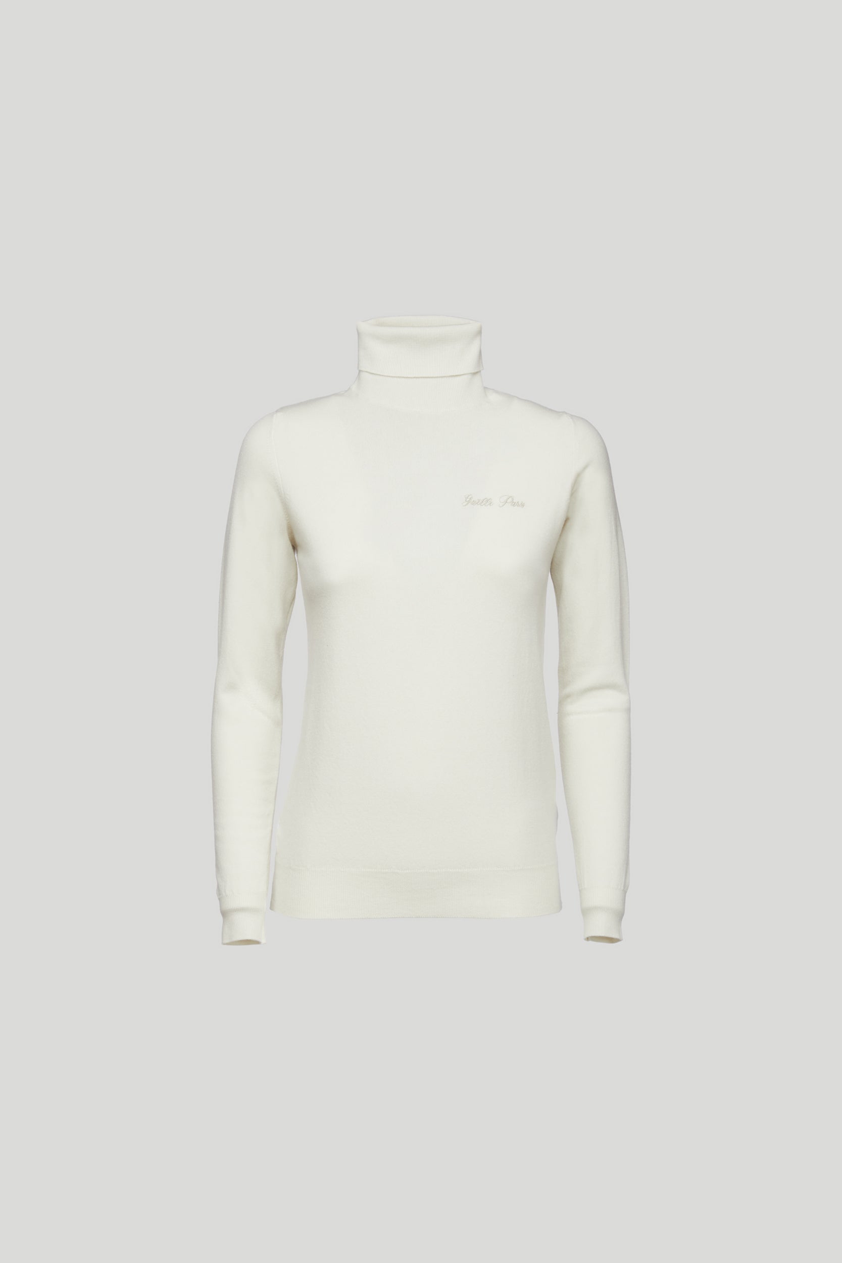 GAELLE Pullover con Collo Alto Panna