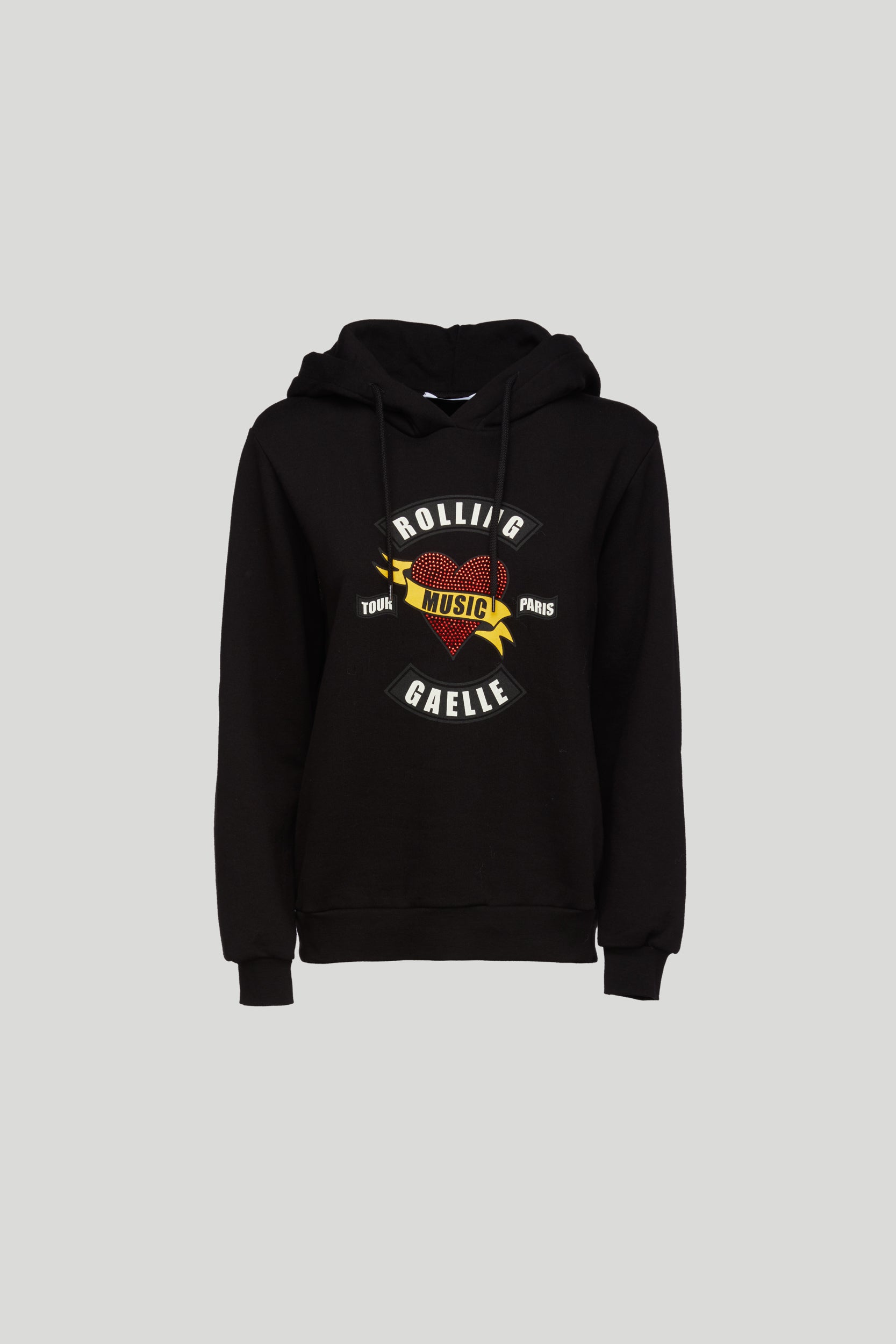 GAELLE Black Hooded Sweatshirt