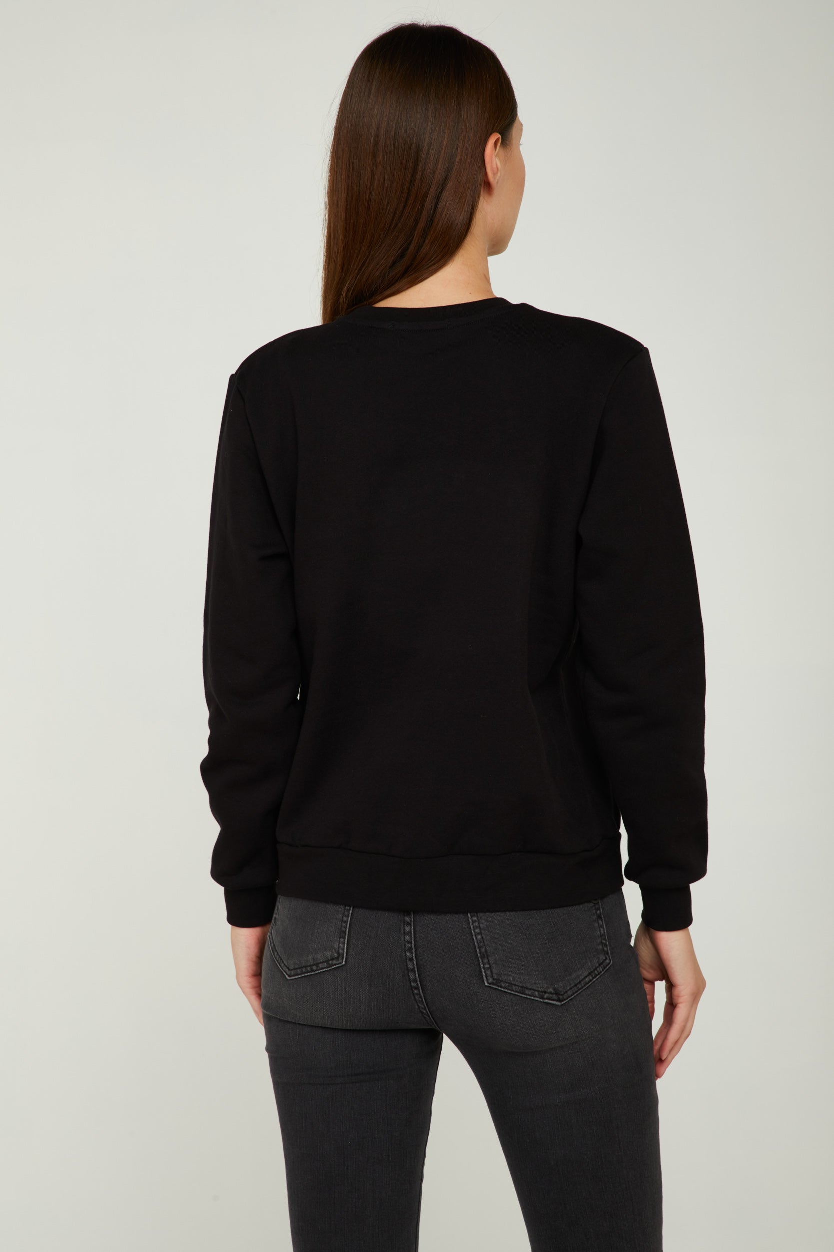 GAELLE Black Sweatshirt with Logo