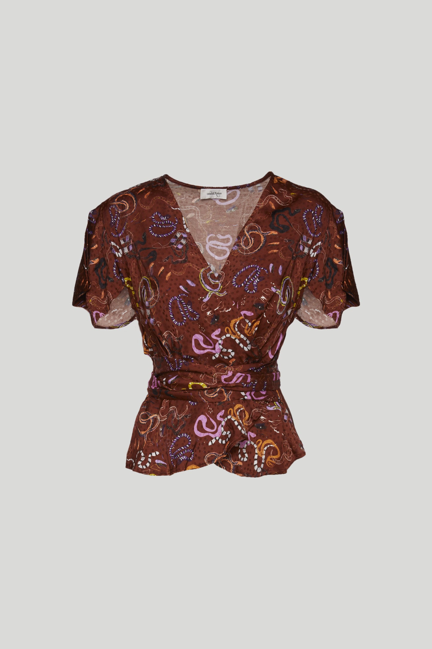 OTTOD'AME Blusa a Incrocio Bordeaux