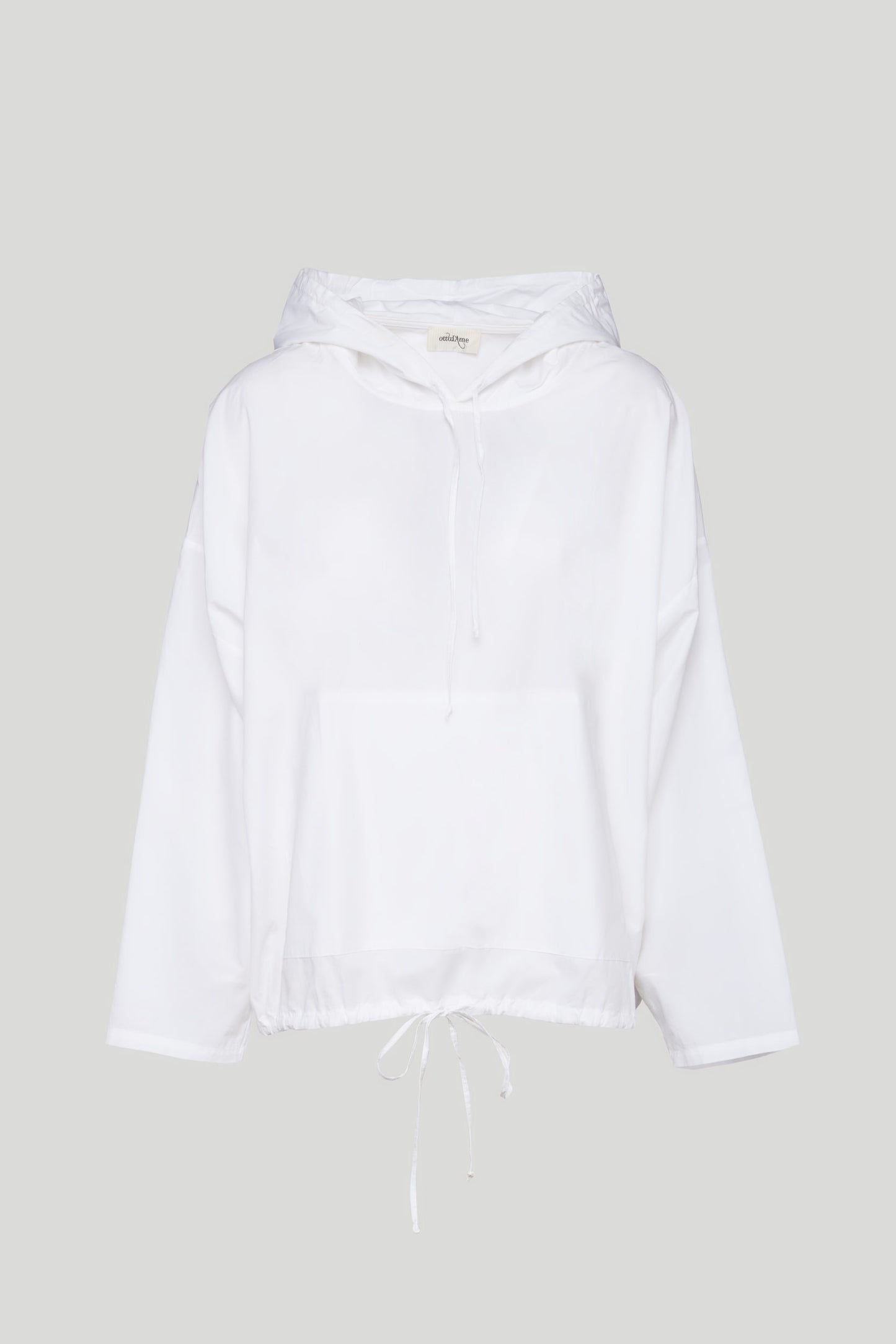 OTTOD'AME Felpa Bianca Effetto Camicia