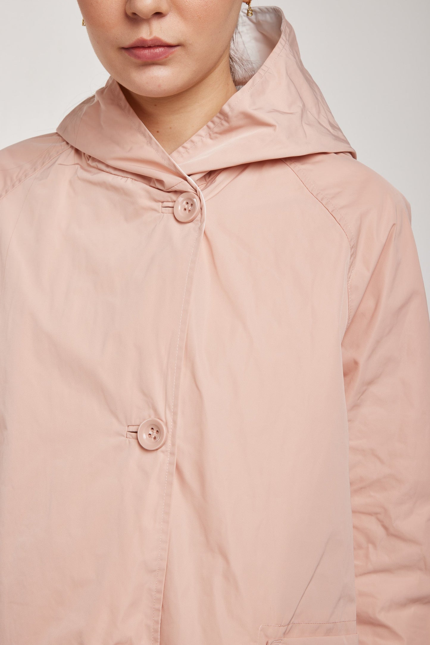 OOF WEAR Giacca a Vento Lunga Rosa Cipria