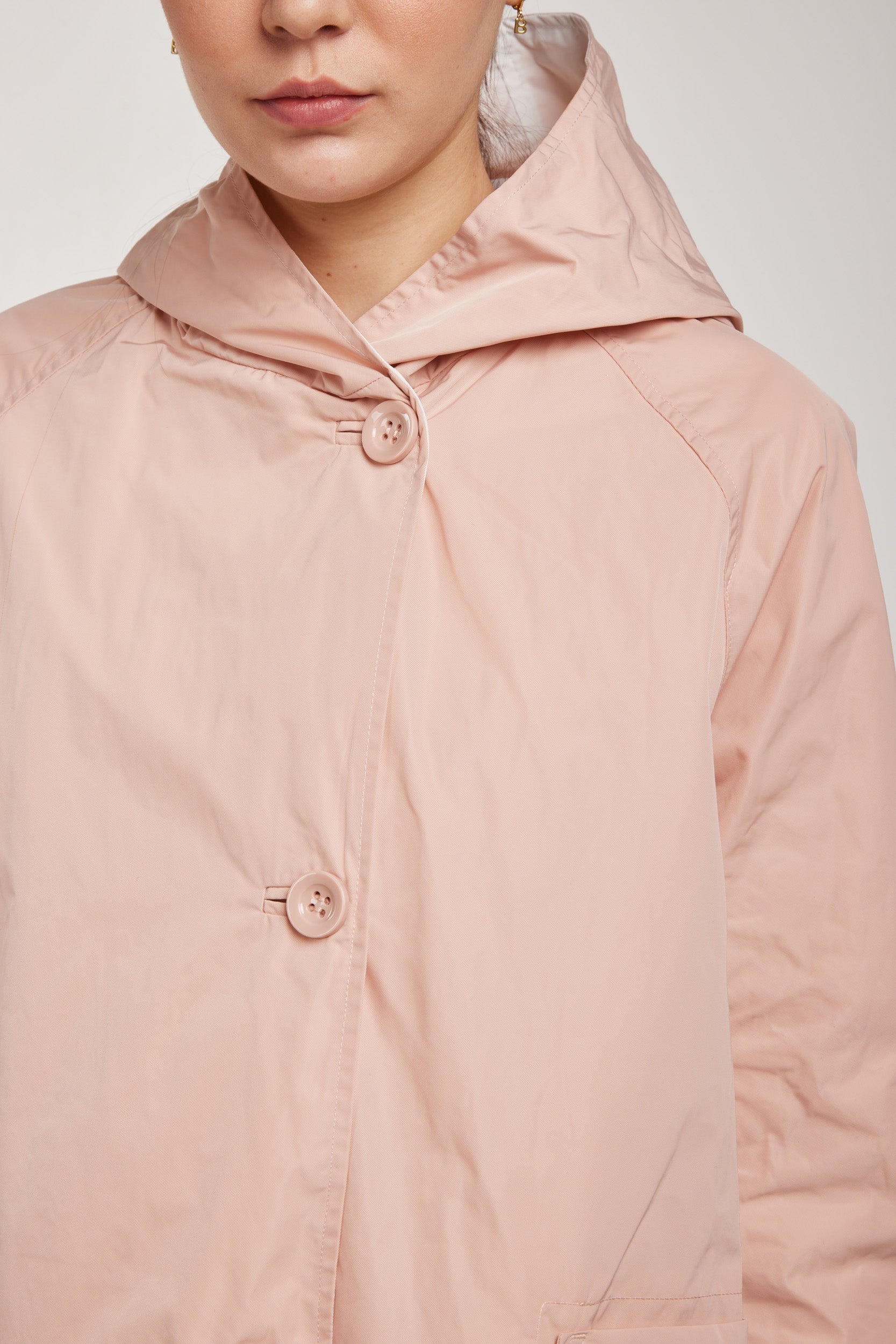 OOF WEAR Giacca a Vento Lunga Rosa Cipria