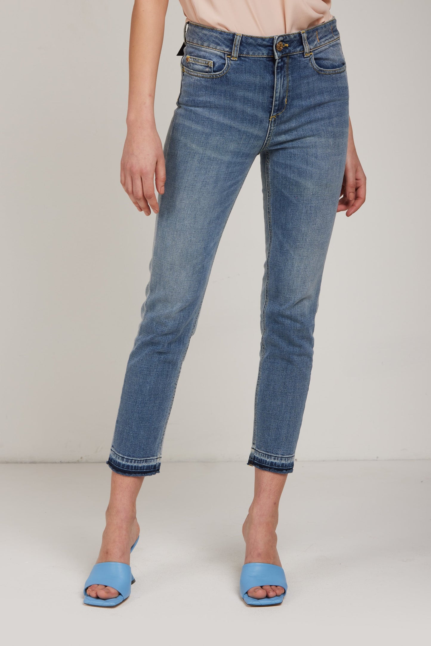 TWINSET Double Wash Skinny Jeans
