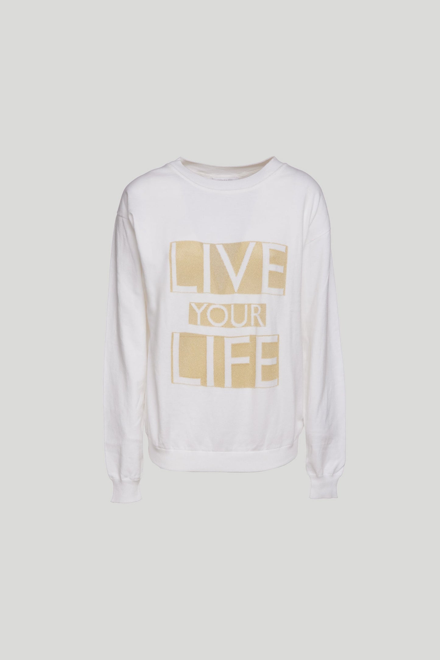 PATRIZIA PEPE Maglia Live Your Life Bianca