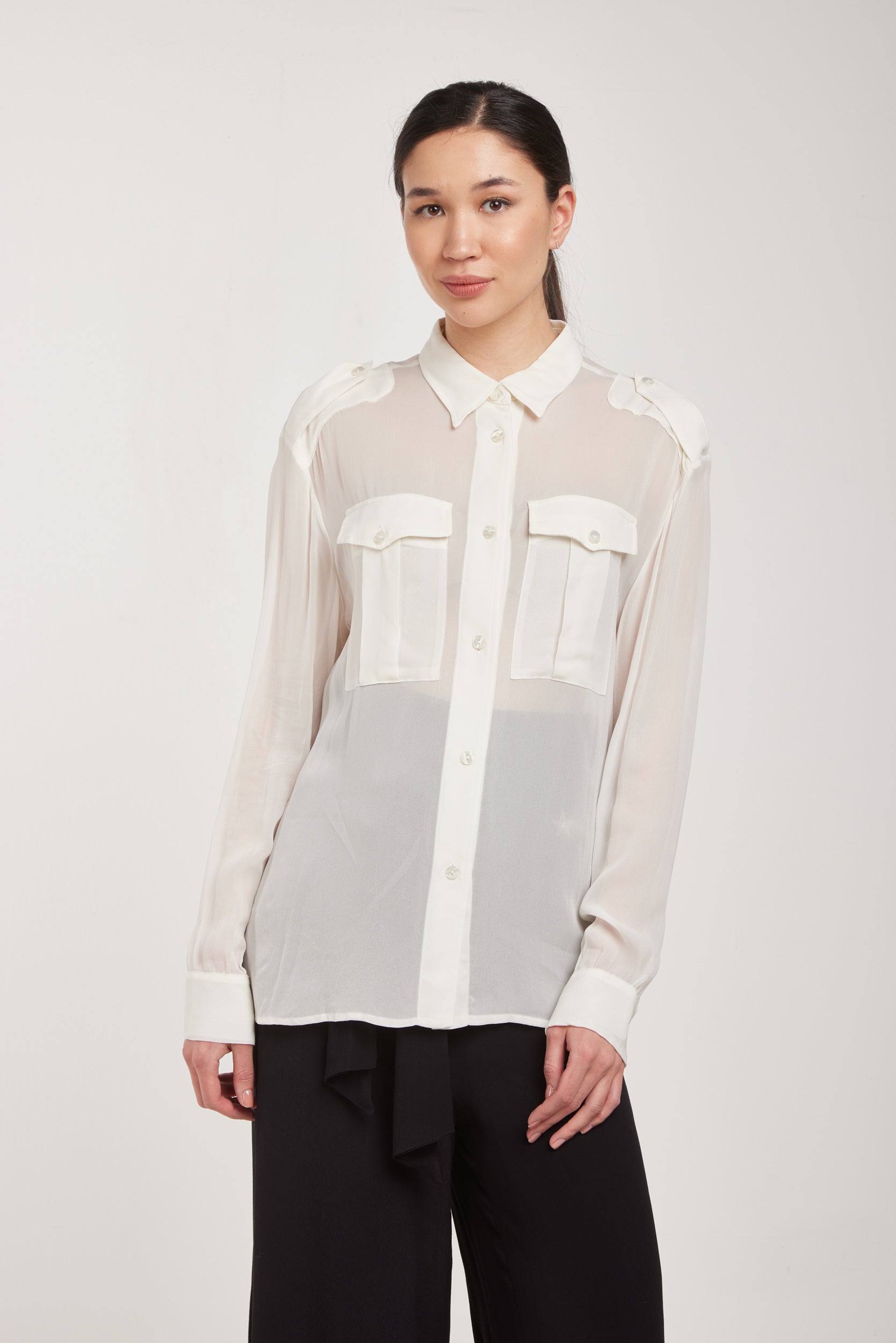 TWINSET Camicia Bianca Cargo