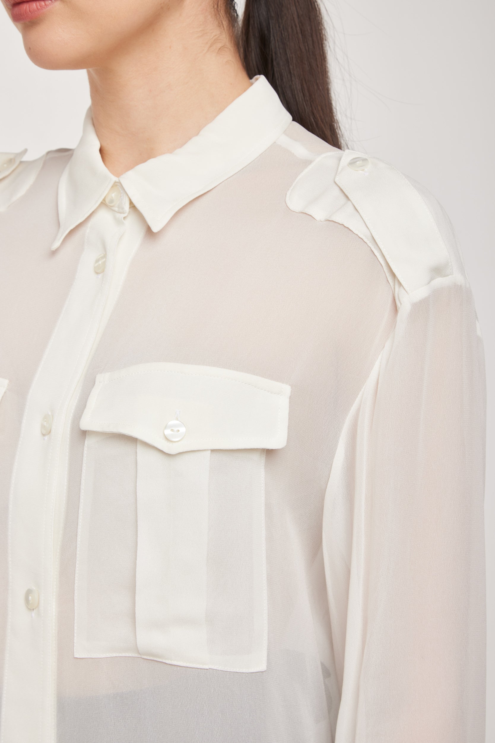 TWINSET Camicia Bianca Cargo