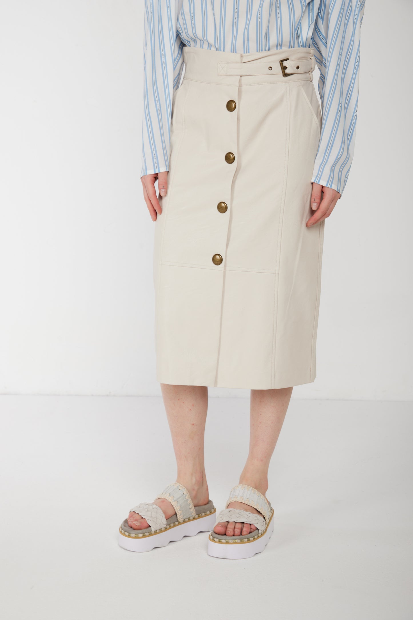 TWINSET Gonna Longuette Bianca