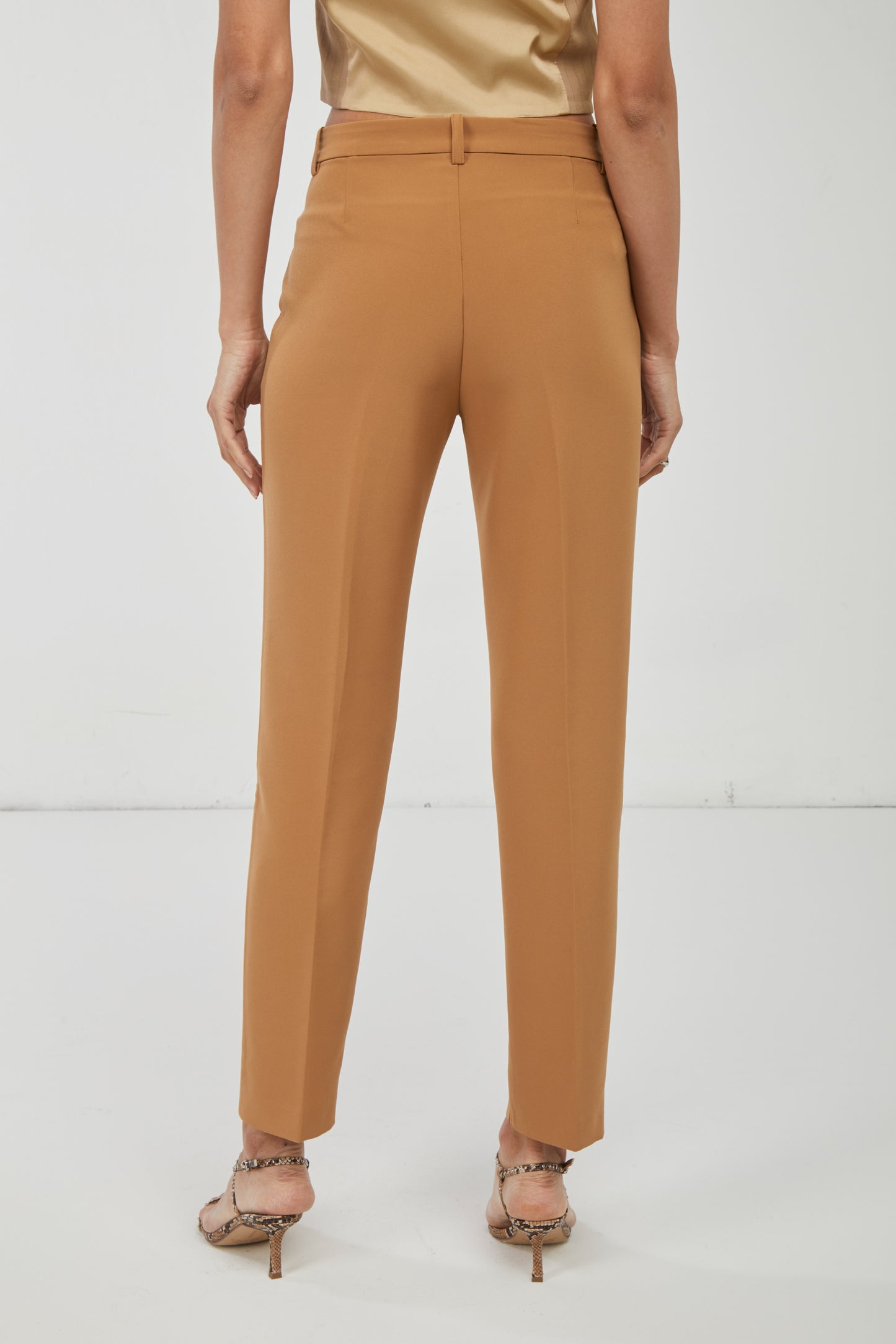 PINKO Pantalone a Sigaretta Cammello