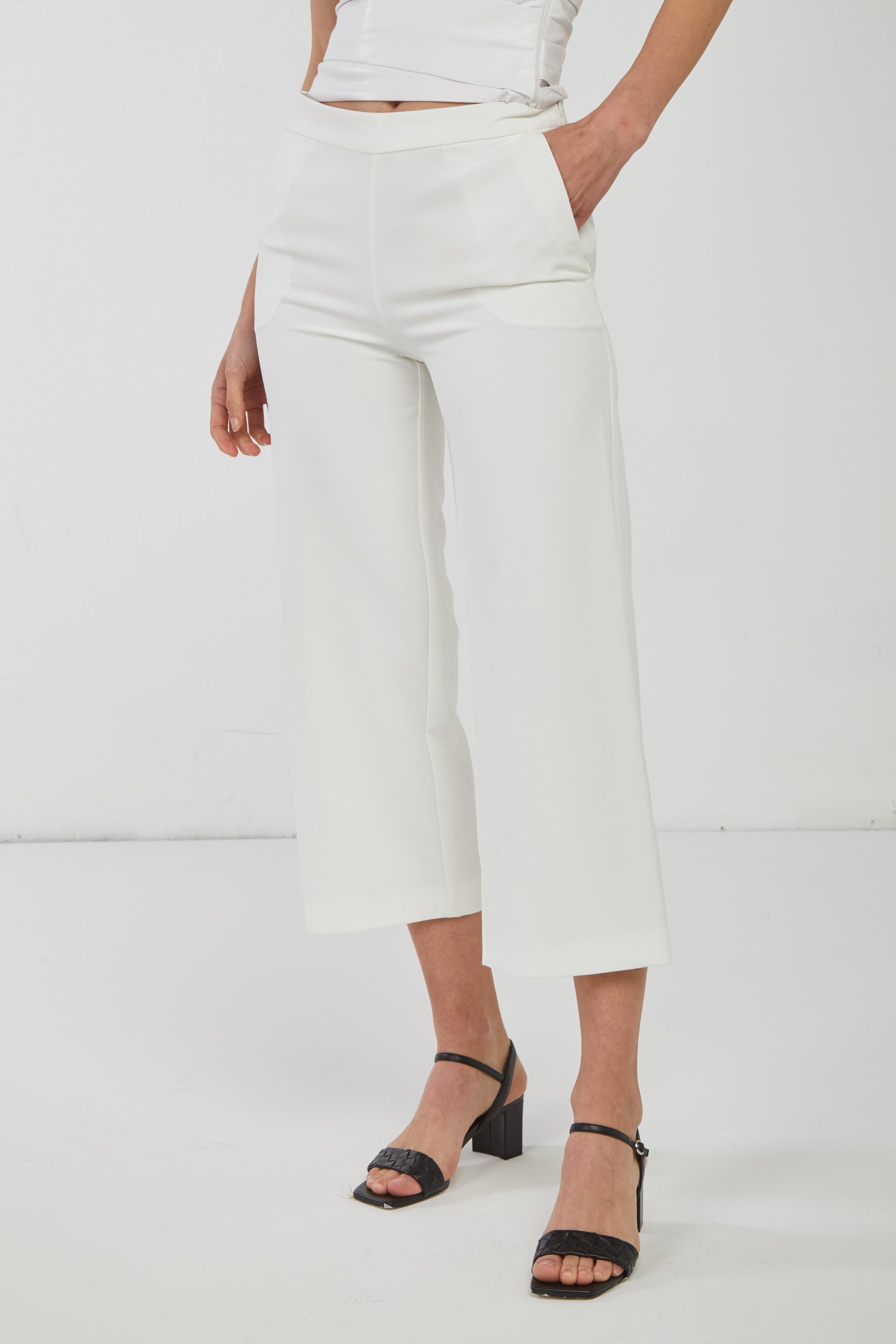 PINKO Classic White Trousers